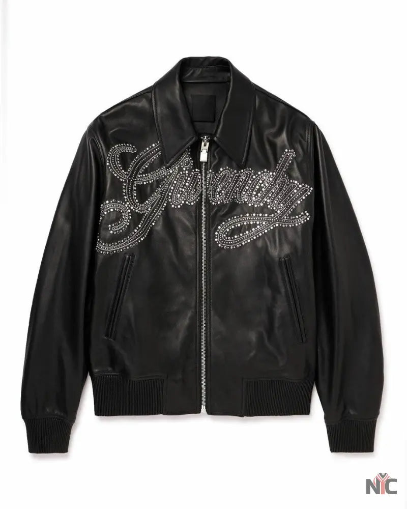 Givenchy Logo-embellished Studded Leather Jacket For Men