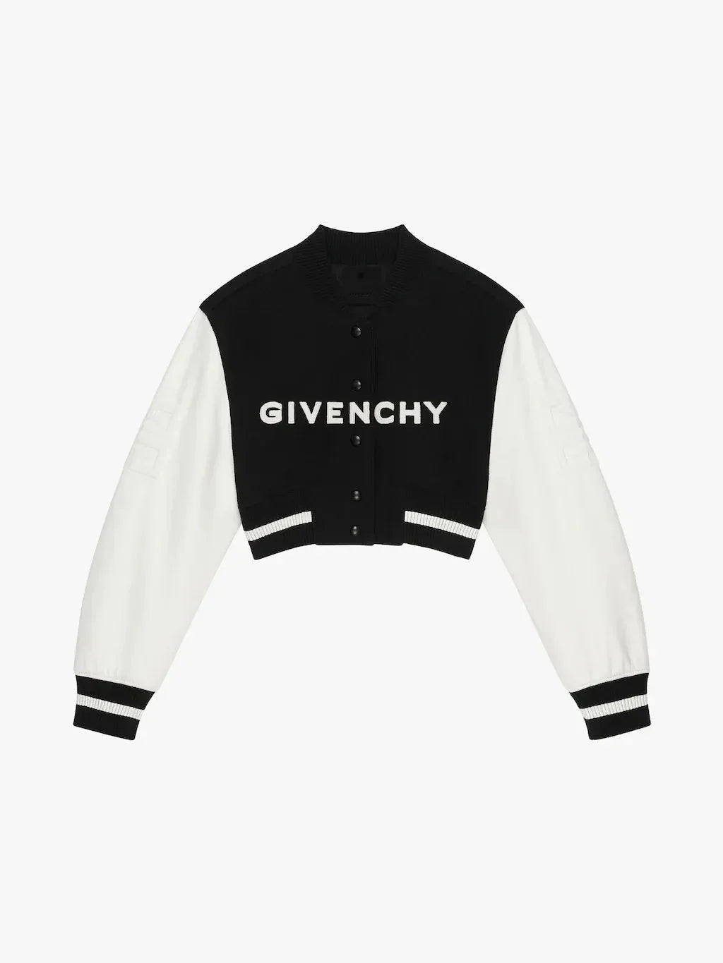 Givenchy Cropped Varsity Black &amp;amp; White Jacket