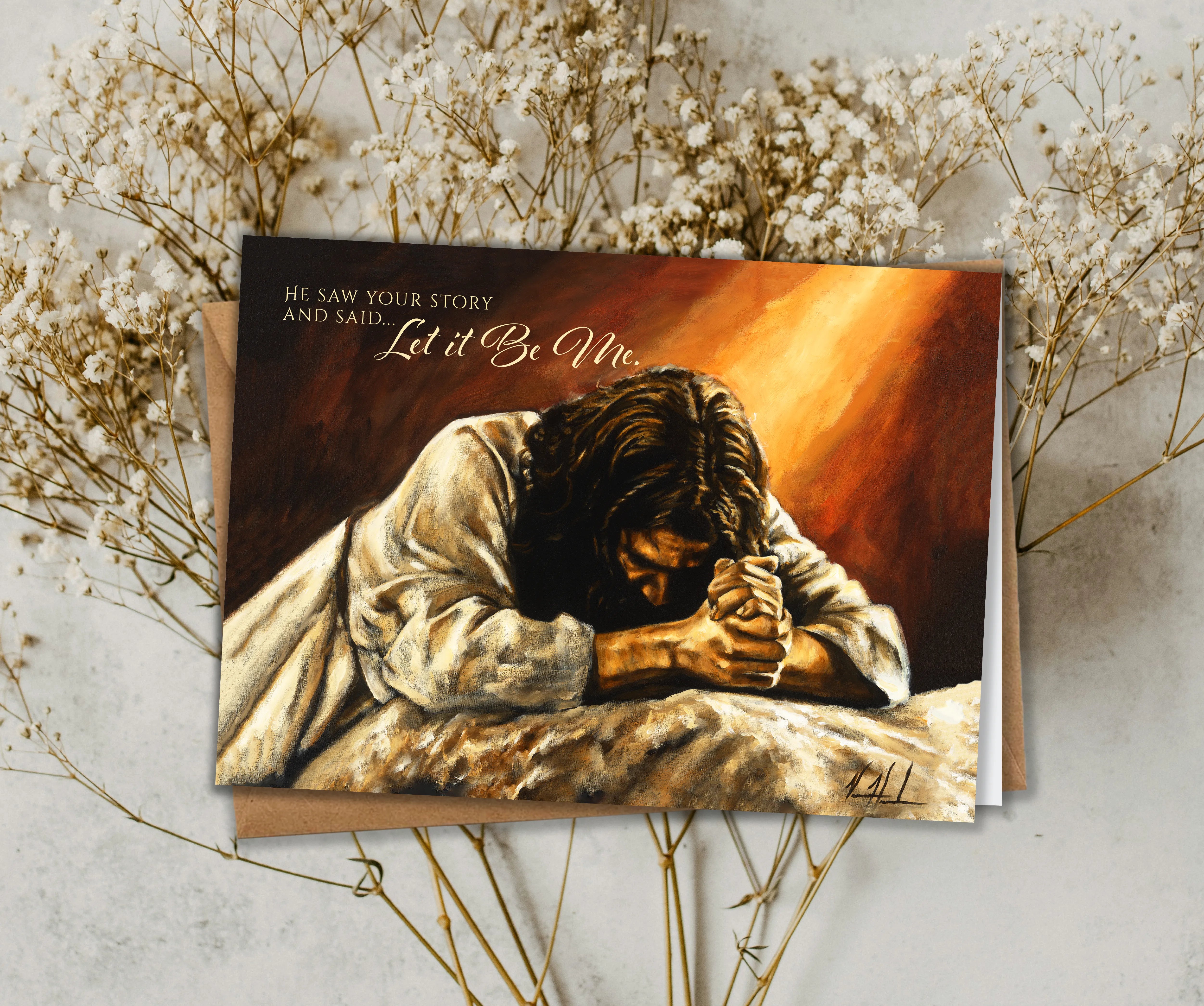 &amp;#39;Thy Will Be Done (Glorious Light)&amp;#39; Easter Greeting Card