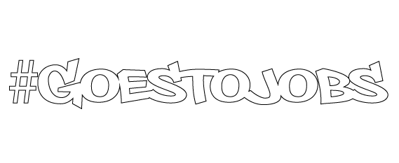 #GOESTOJOBS HELMET DECAL