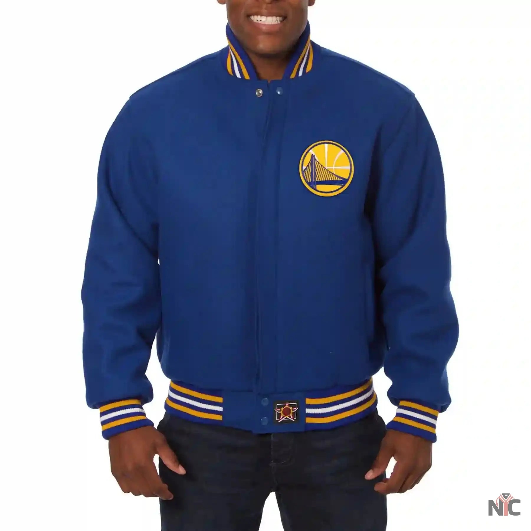 Golden State Warriors Blue Wool Varsity Jacket