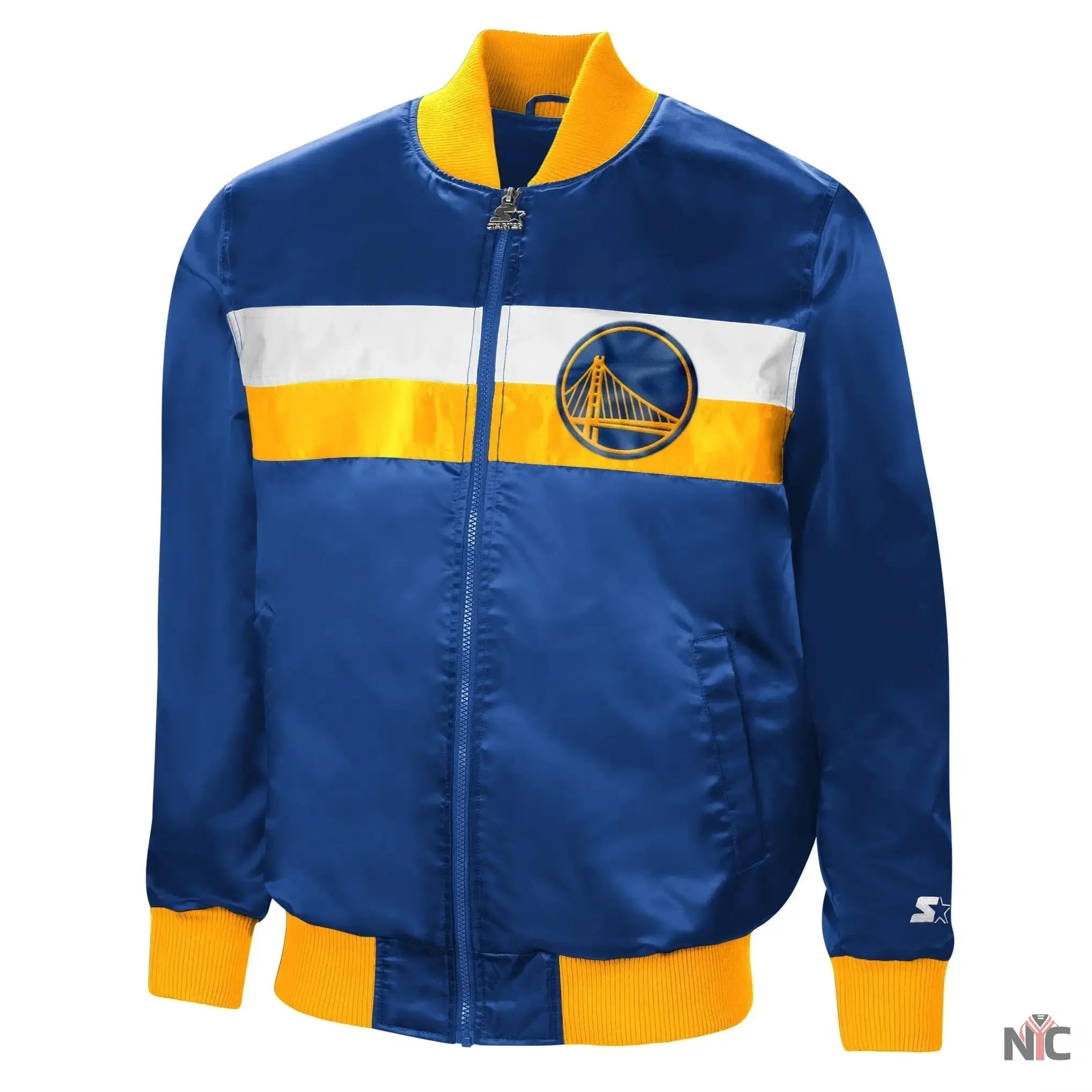 Golden State Warriors The Ambassador Satin Full-Zip Jacket