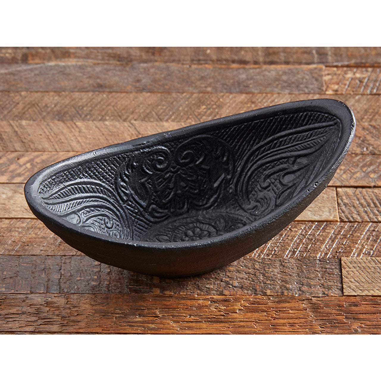 Gothic Cast Iron Oval Bowl | Black Versatile Serving Bowl | 6.5&amp;quot; x 3&amp;quot; x 2.75&amp;quot;