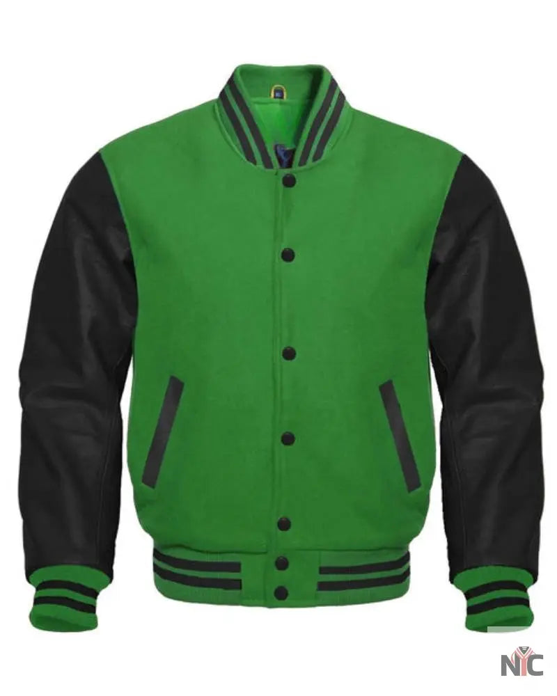 Green And Black Varsity Letterman Jacket