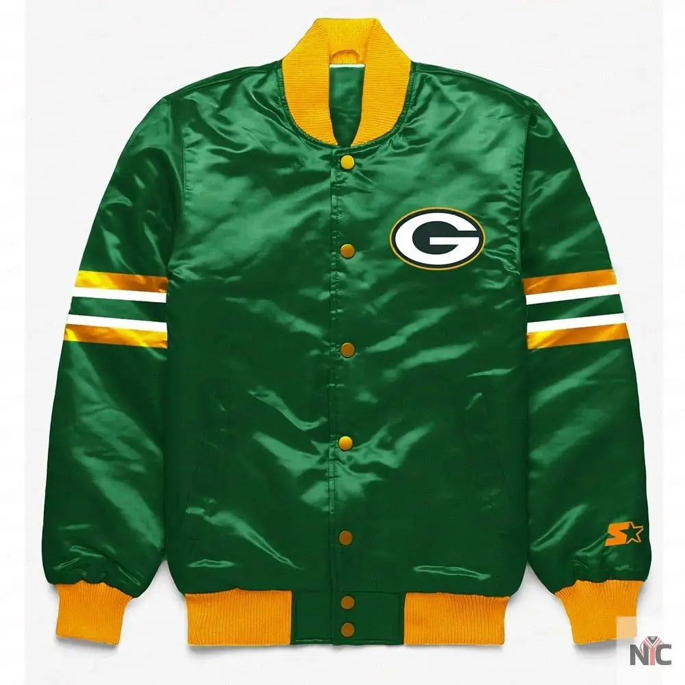 Green Bay Packers Button Down Green Jacket