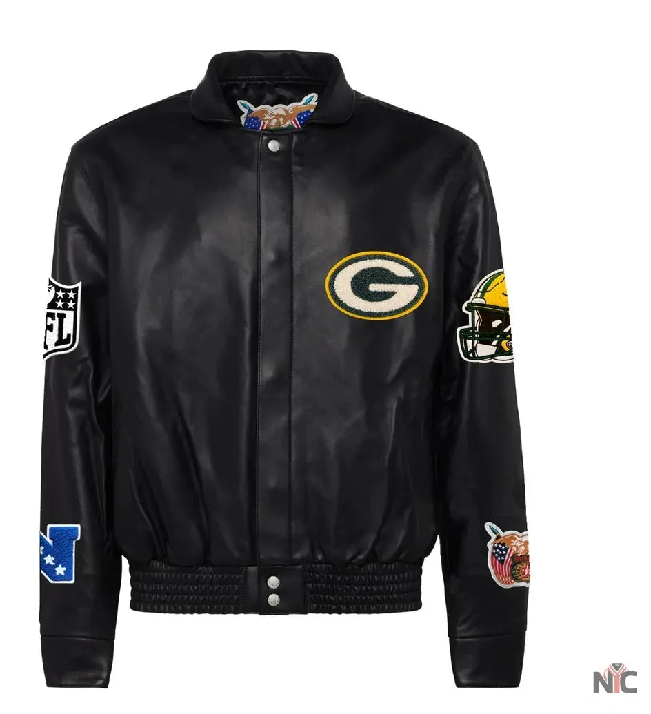 Green Bay Packers Jeff Hamilton Leather Jacket