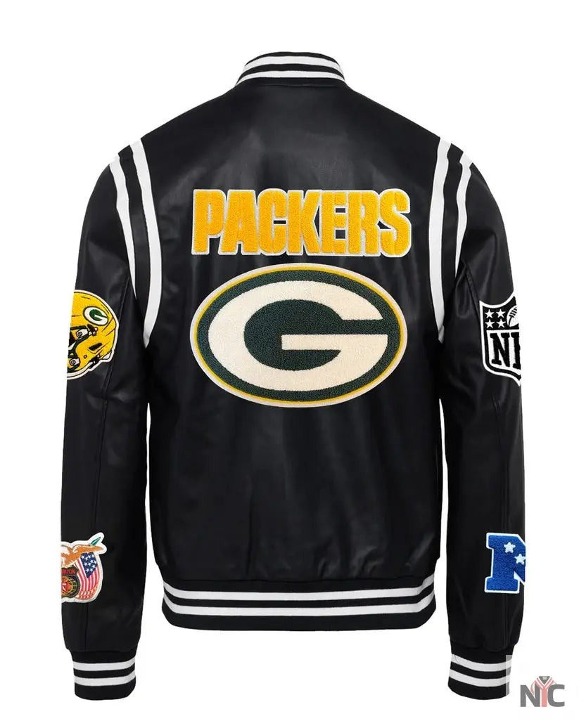 Green Bay Packers Jeff Hamilton Vegan Leather Jacket