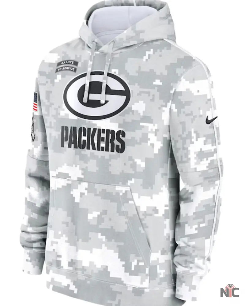 Green Bay Packers Salute To Service Camo 2024 Hoodie