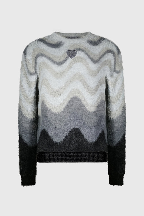 Mohair Knit Crewneck Sweater