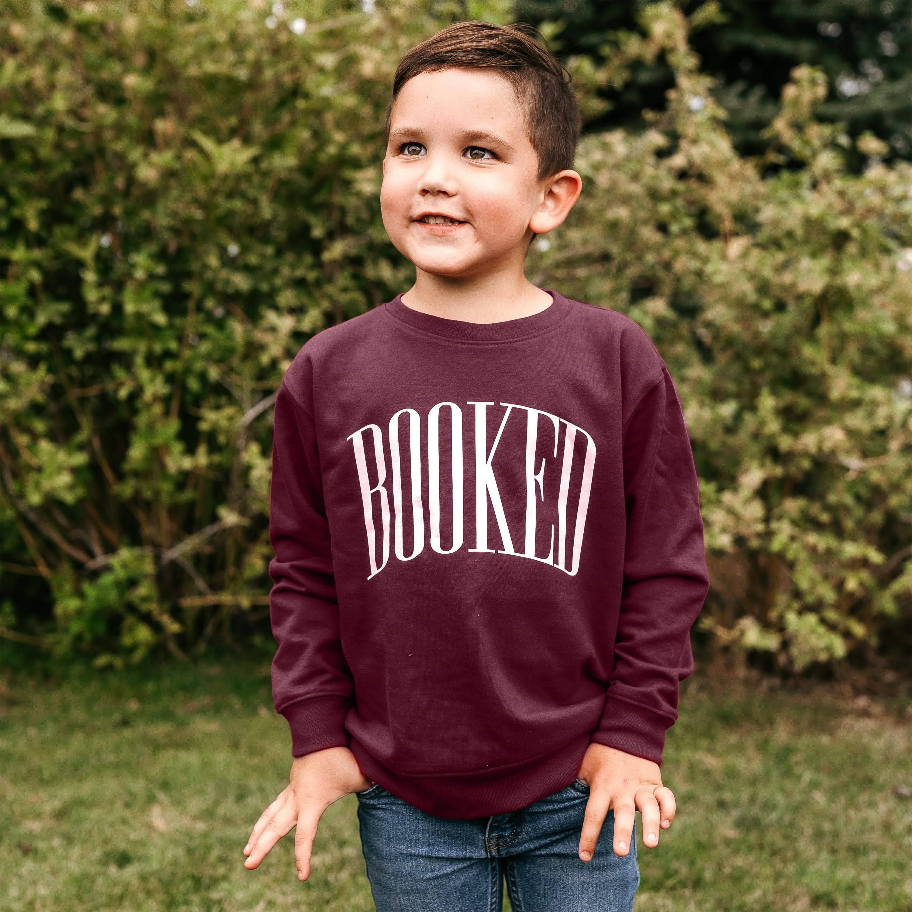 Booked - Maroon Child Sweater