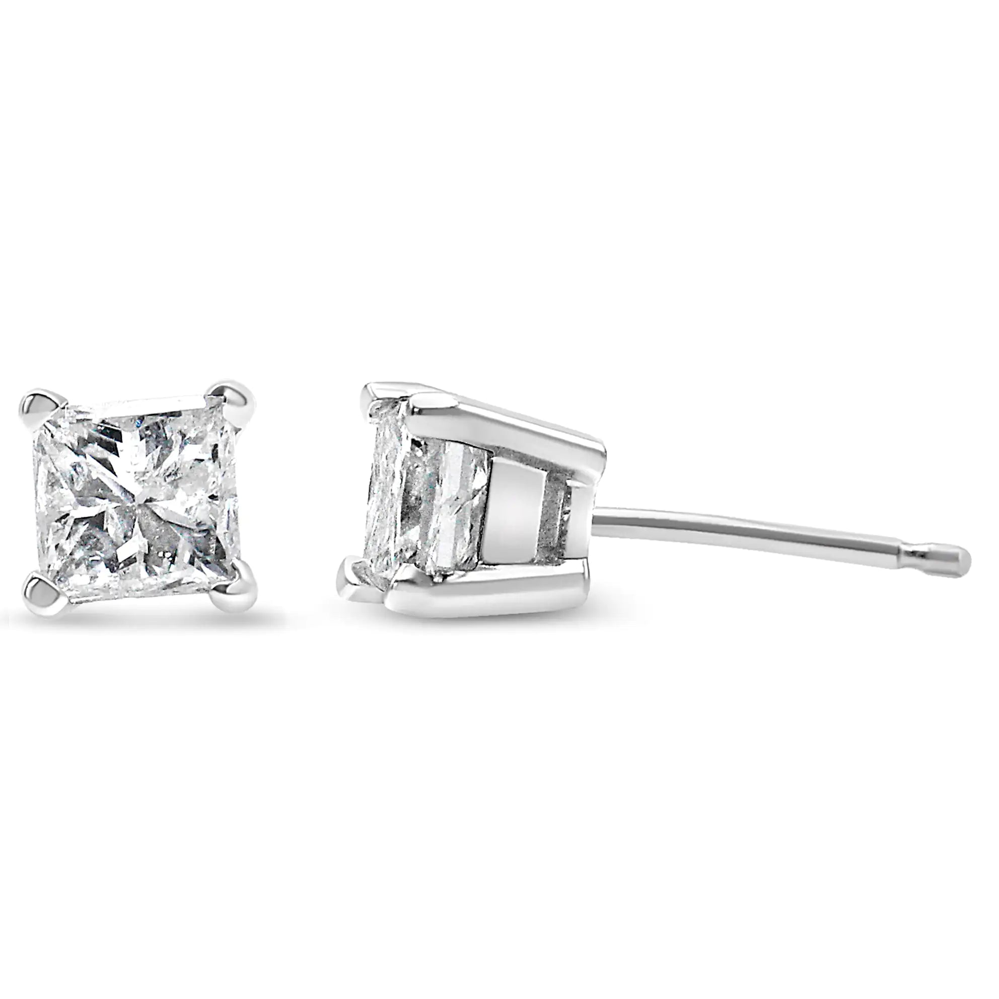 Style Loft Collection Princess-Cut Diamond Petite 14k White Gold 1/5 Ctw Stud Earrings (I-J, I2-I3)
