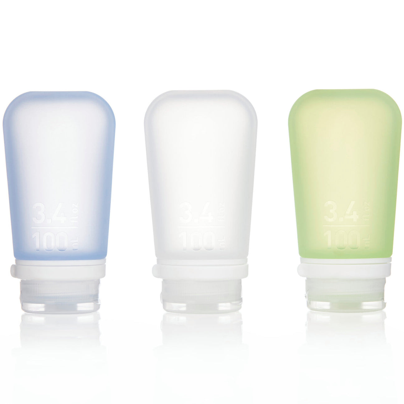 humangear GoToob+ Silicone Bottle, Large (3.4oz), 3-Pack