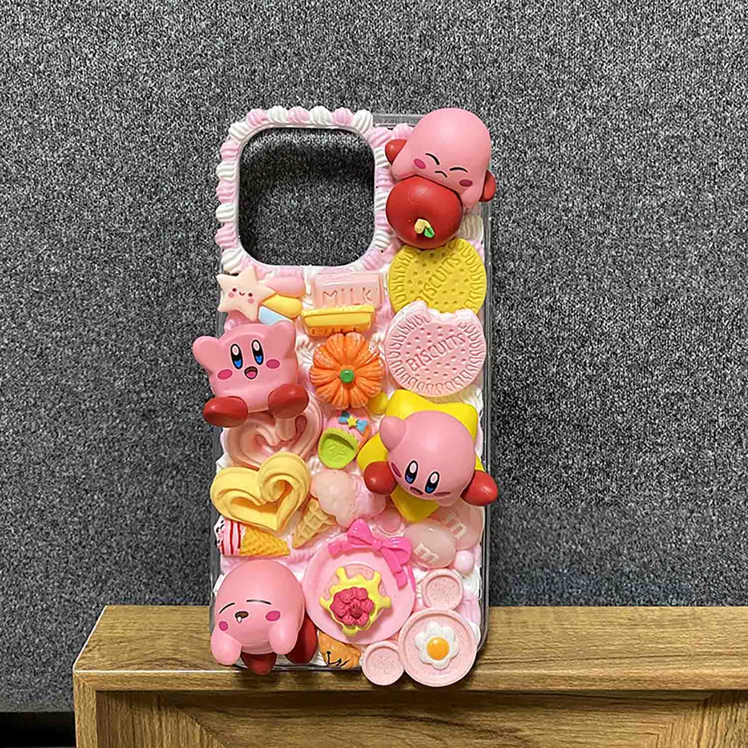 Handmade Cute Kirby Doll Cream Phone Case (Customizable) | ZAKAPOP
