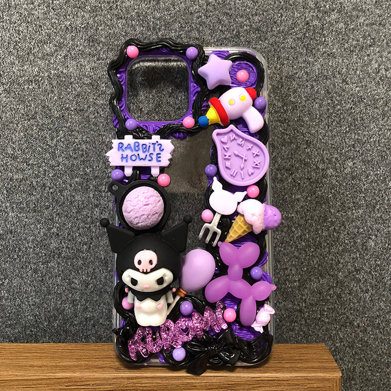 Handmade Sweet &amp;amp; Cool Cream Phone Case with Chain | ZAKAPOP