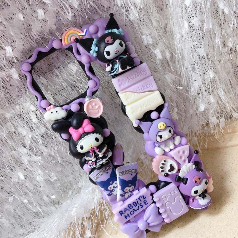Handmade Lolita Kuromi &amp;amp; My Melody Cream Phone Case (Customizable) | ZAKAPOP