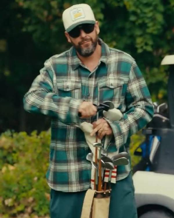 Happy Gilmore 2 Adam Sandler Green Plaid Shirt