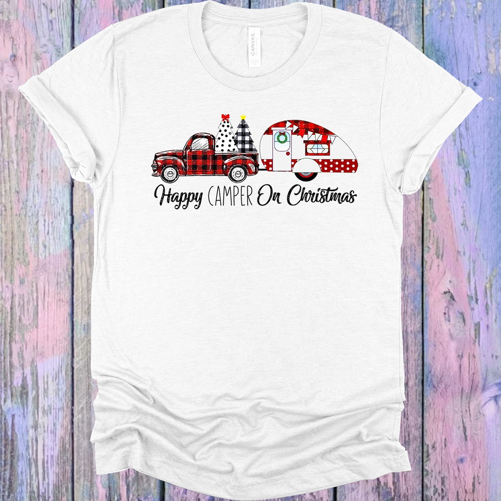 Happy Camper on Christmas Graphic Tee