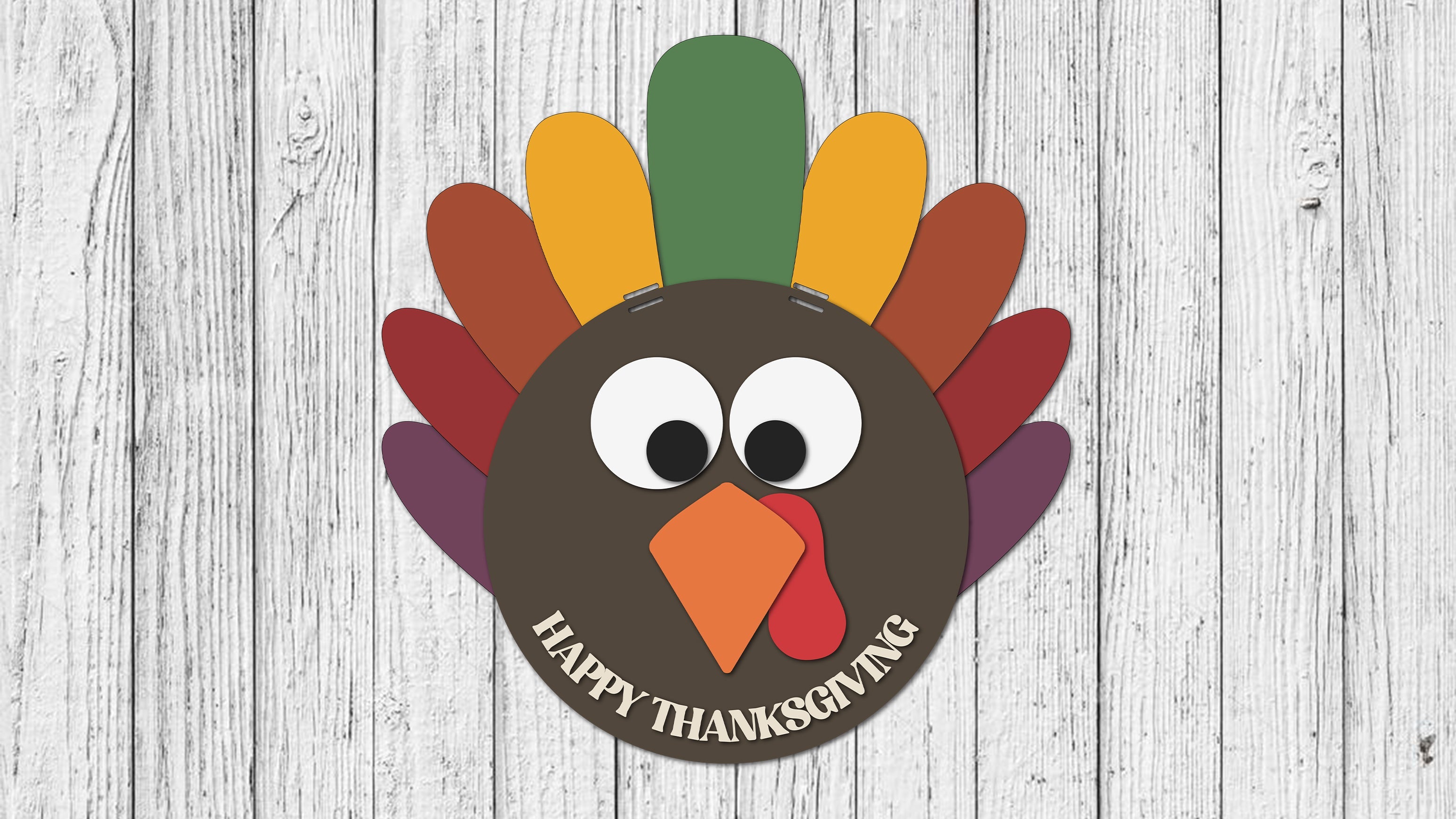 Happy Thanksgiving Turkey Door Hanger - Finished