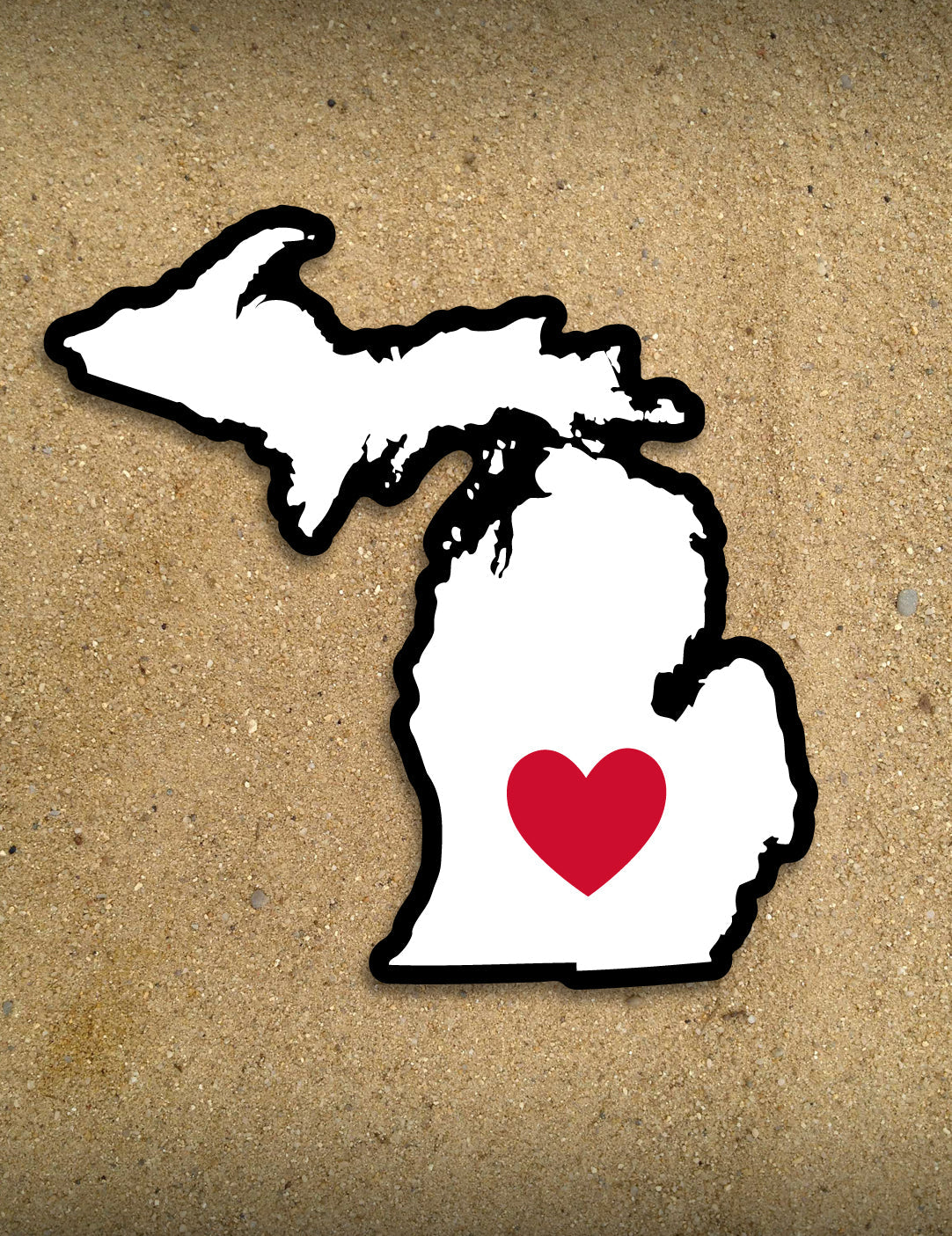 Heart - 4&amp;quot; Michigan Sticker