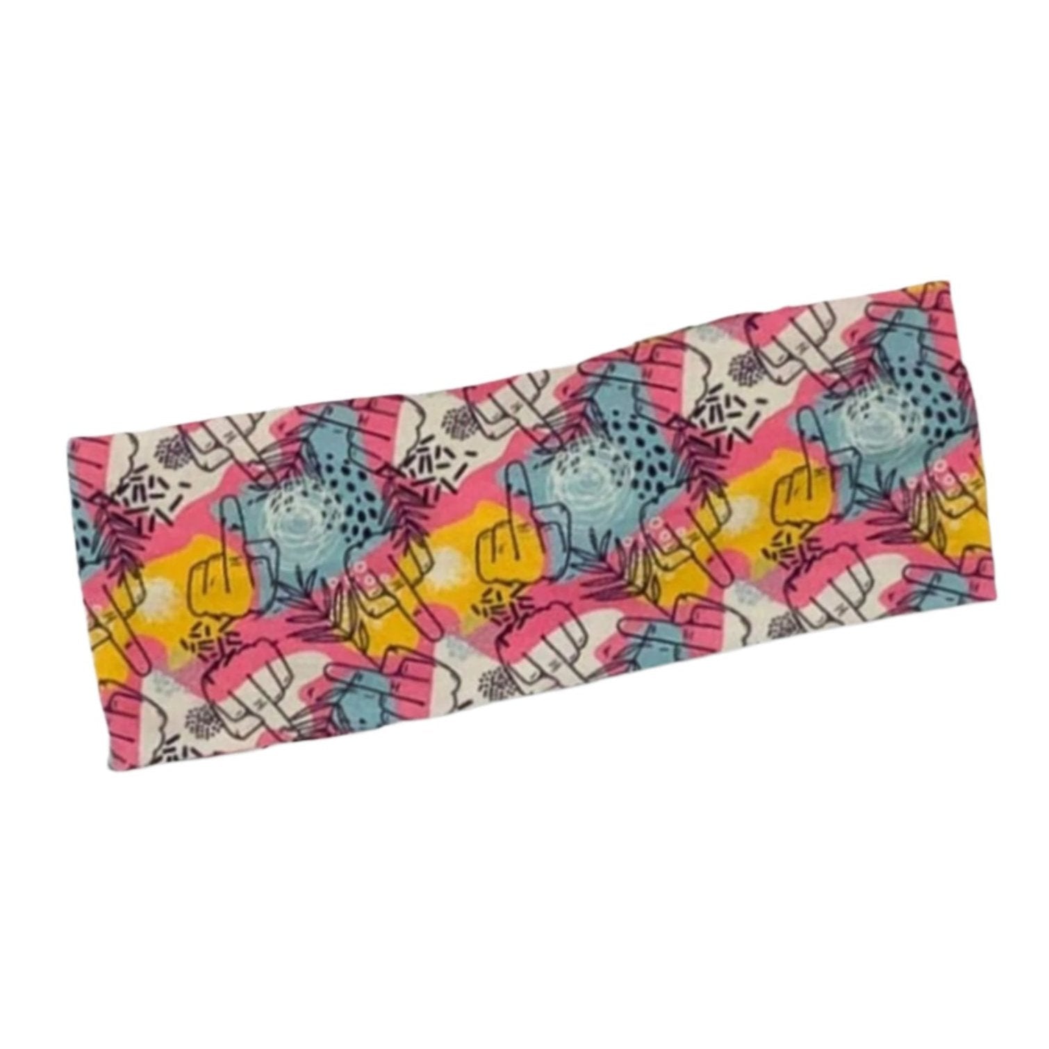 Hidden Middle Fingers Stretch Headband | Funny Colorful Headwrap Hair Accessory | Smartass &amp;amp; Sass at GetBullish