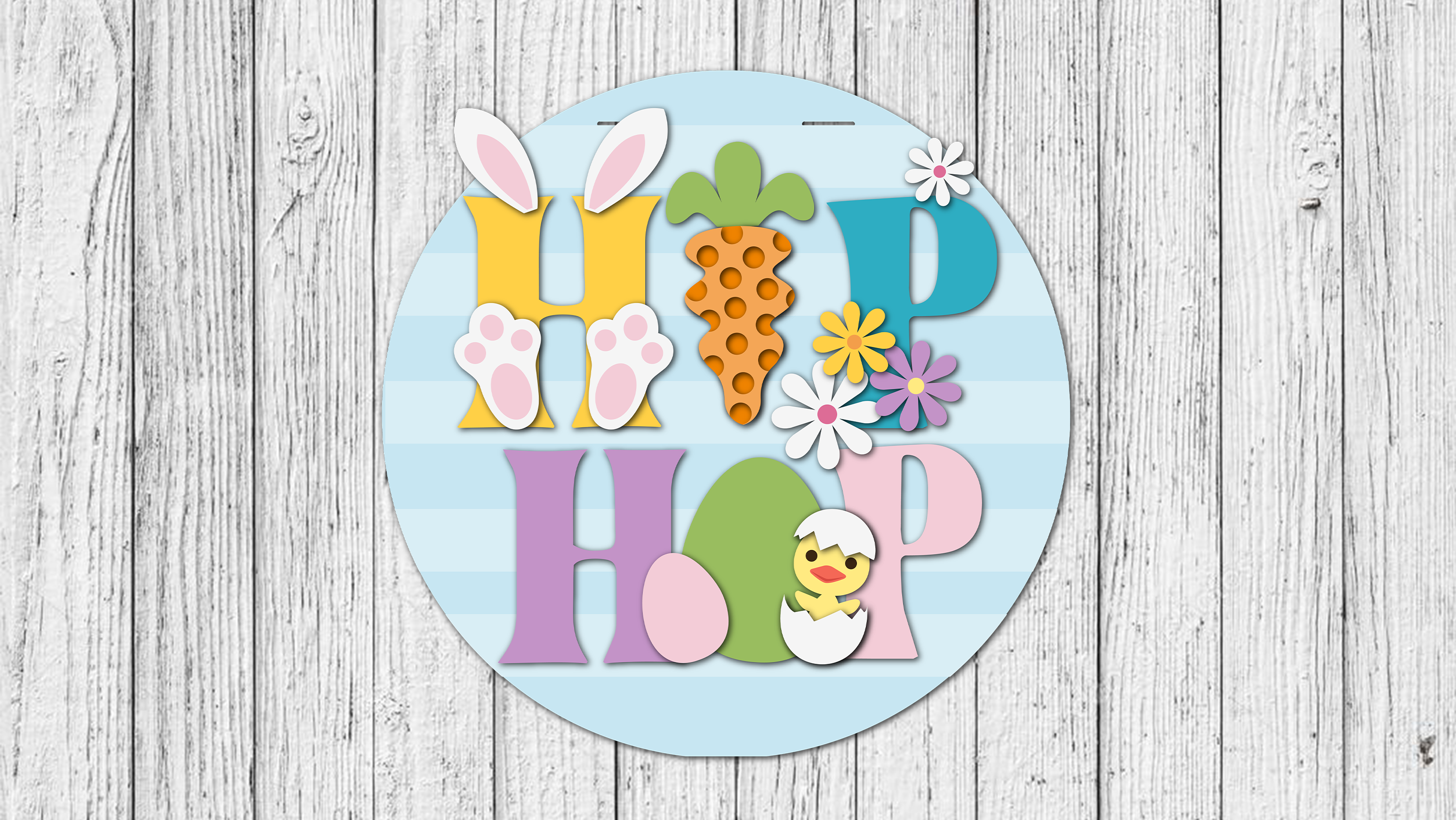 Hip Hop Easter Door Hanger - Finished