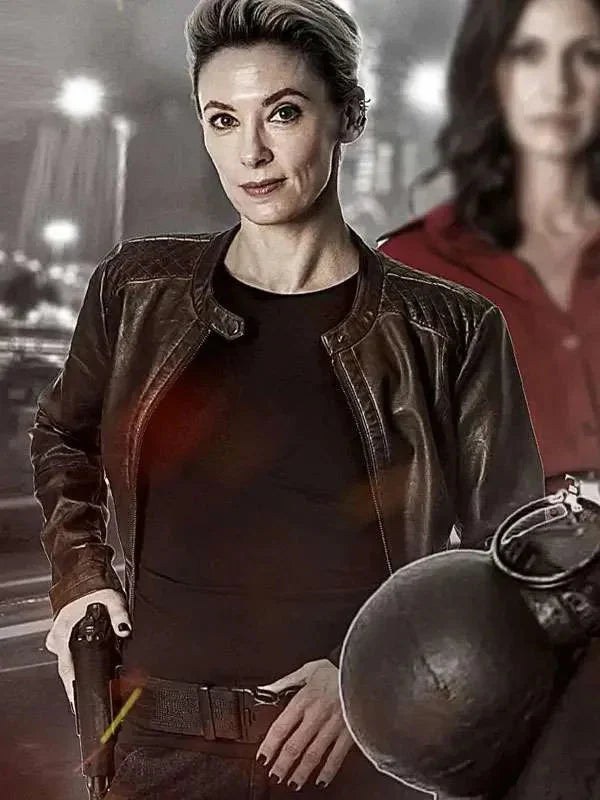 Aimee Stolte Hostile Takeover Black Leather Jacket
