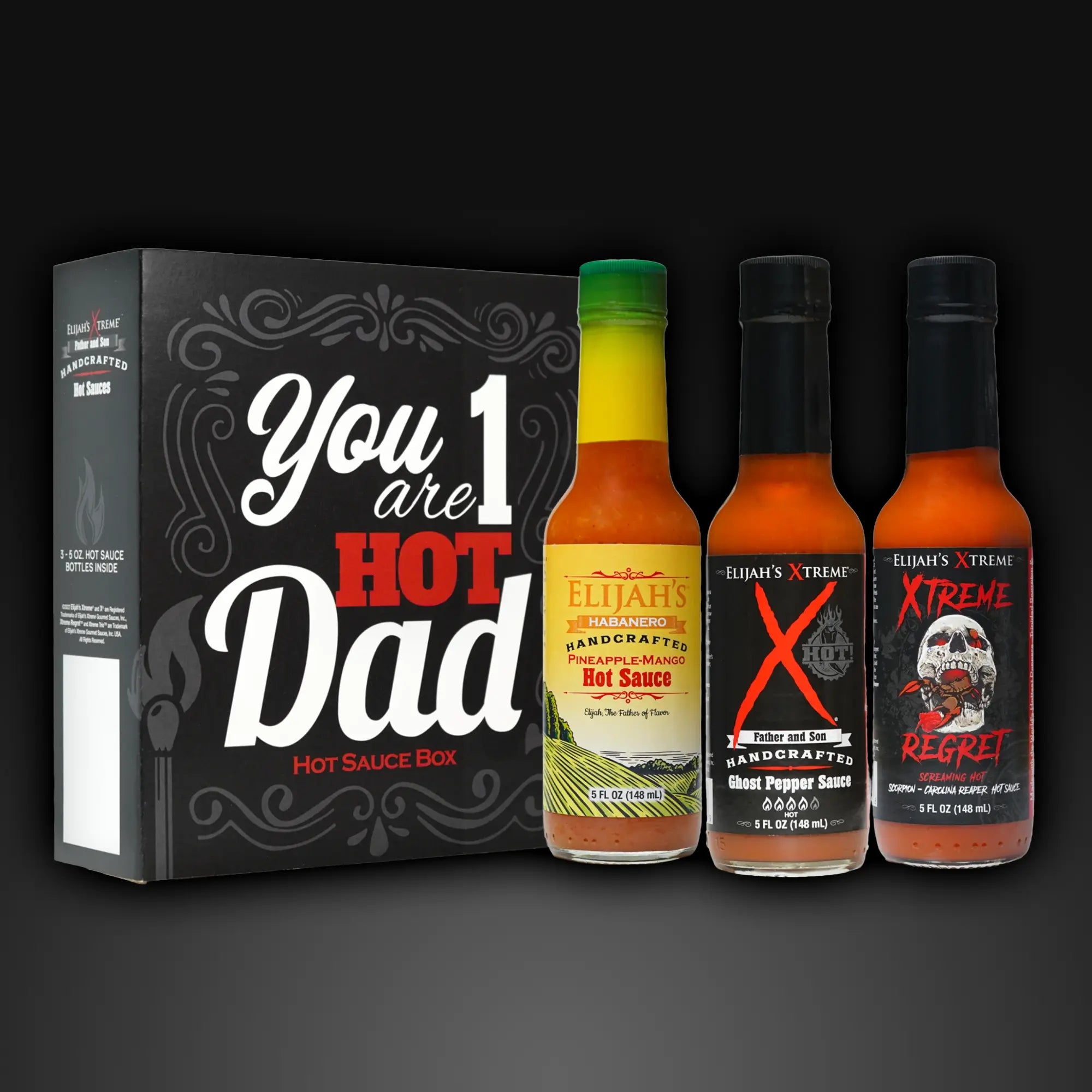 #1 HOT DAD HOT SAUCE GIFT SET (3 Bottles)