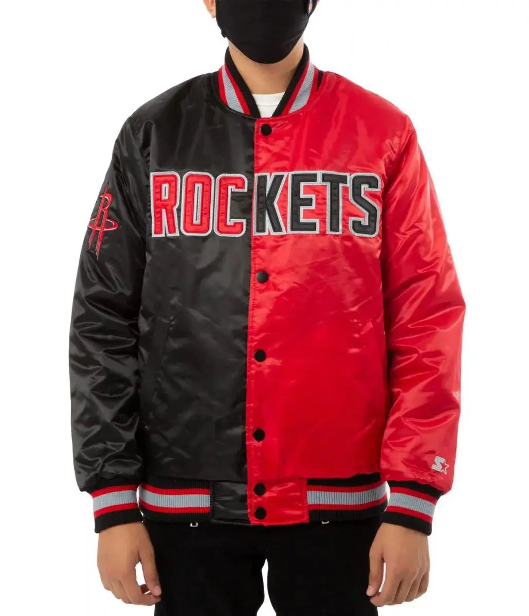 Houston Rockets Red and Black Jacket.