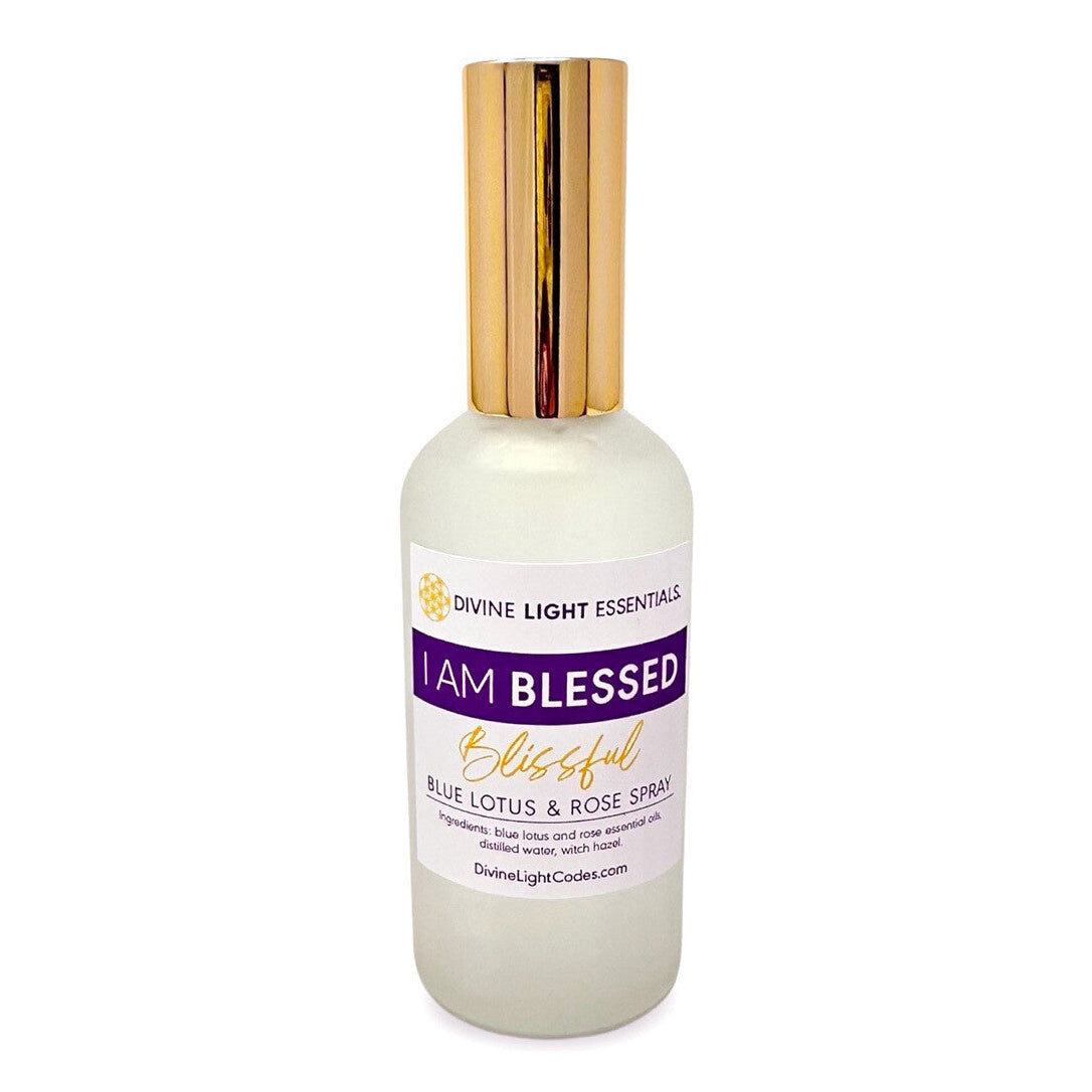 I Am Blessed Spray - Body Blessing - Room Clearing Freshener - Blue Lotus &amp;amp; Rose Home Fragrance