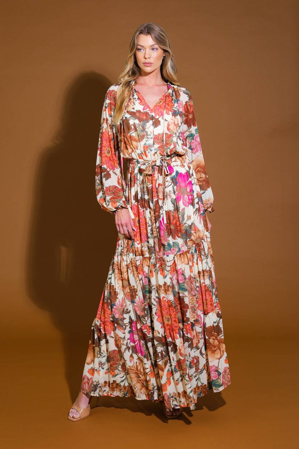 LIVIN&amp;#39; MY BEST LIFE WOVEN MAXI DRESS