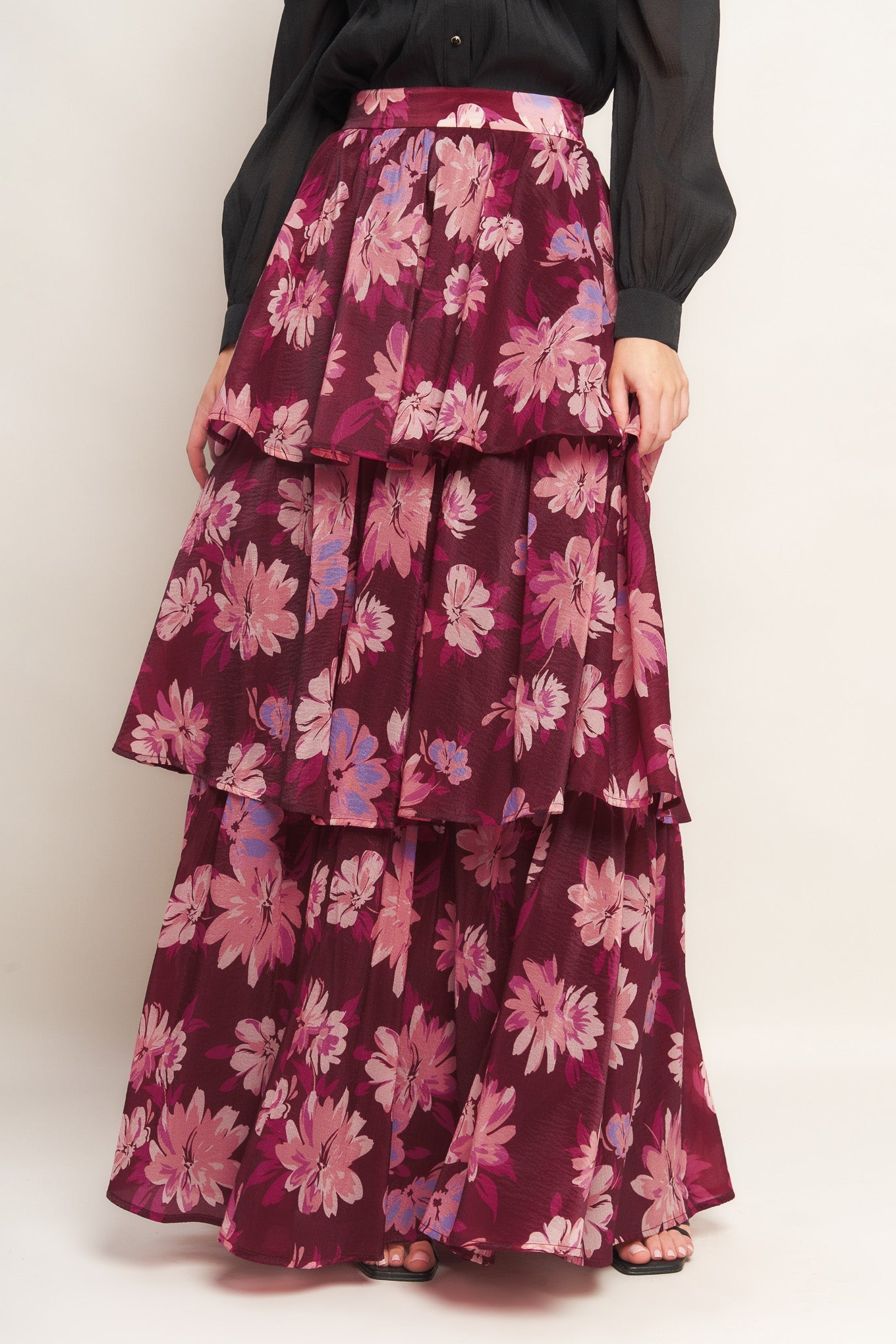 GARDEN ROMANCE WOVEN MAXI SKIRT