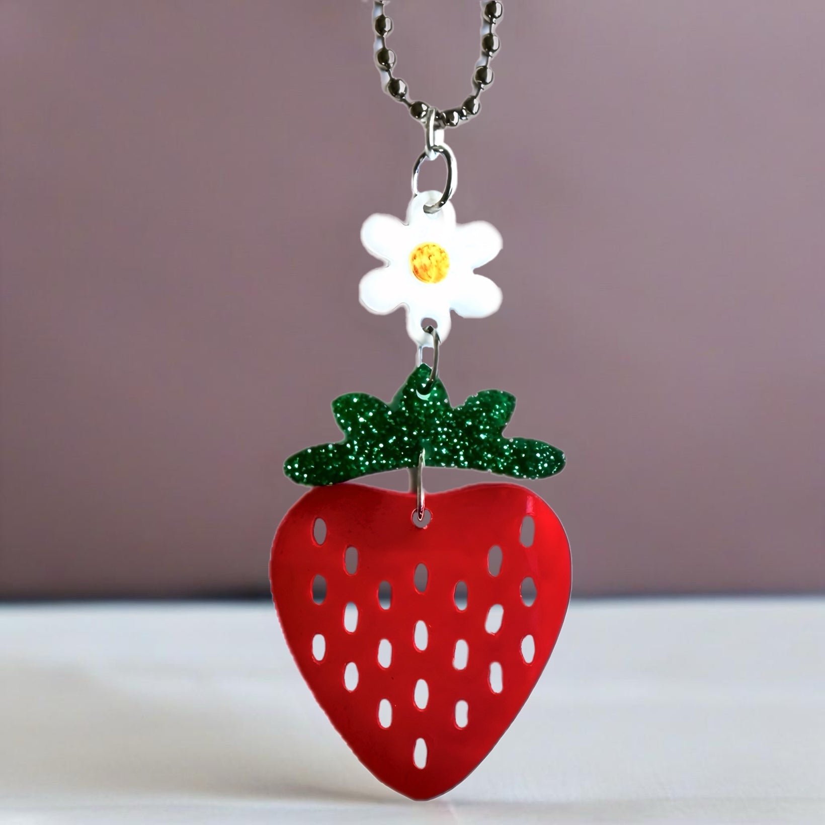 Strawberry Charm - Tumbler Handle Charm