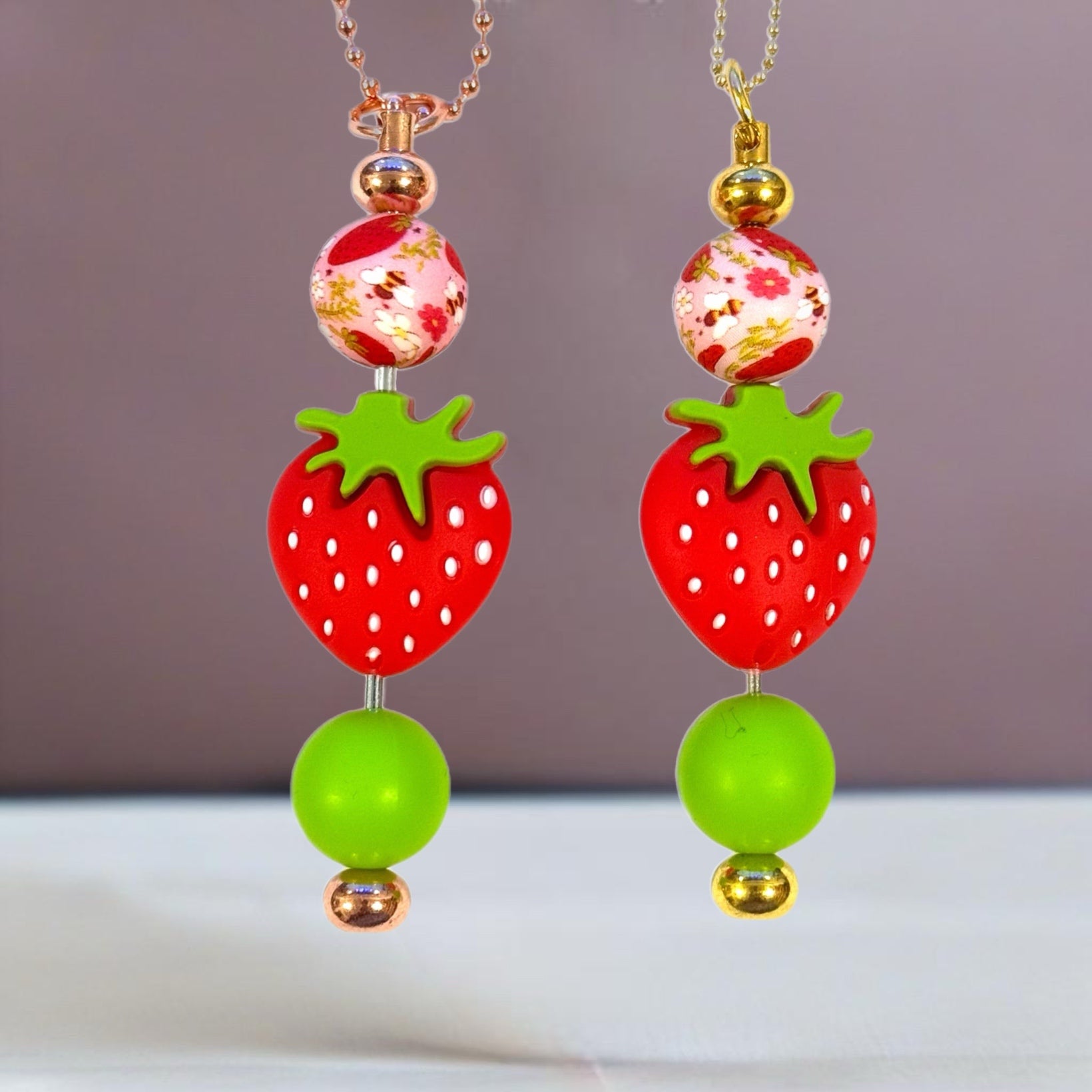 Strawberry Bar Charm - Tumbler Handle Charm
