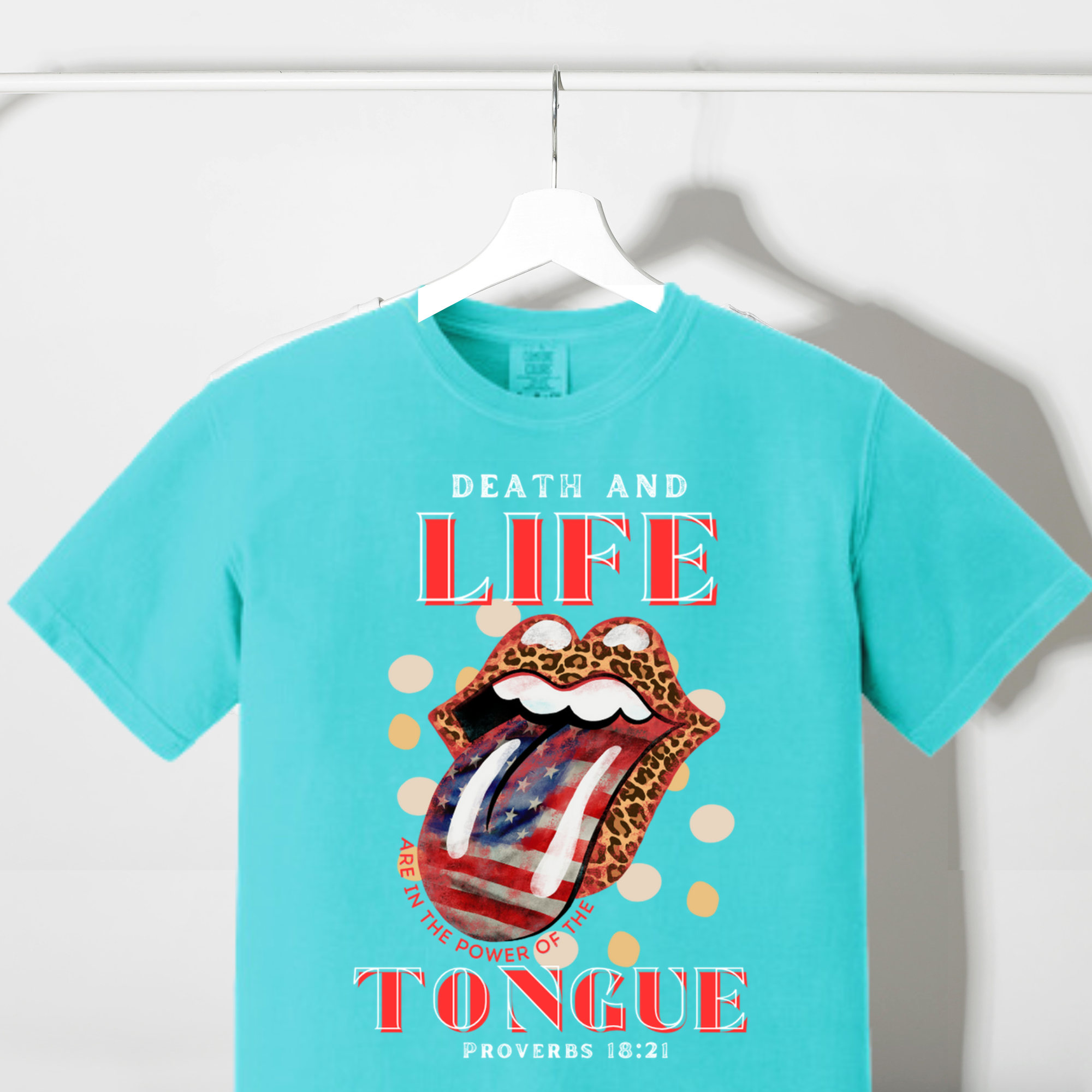 Death and life lips and tongue comfort colors Tshirt
