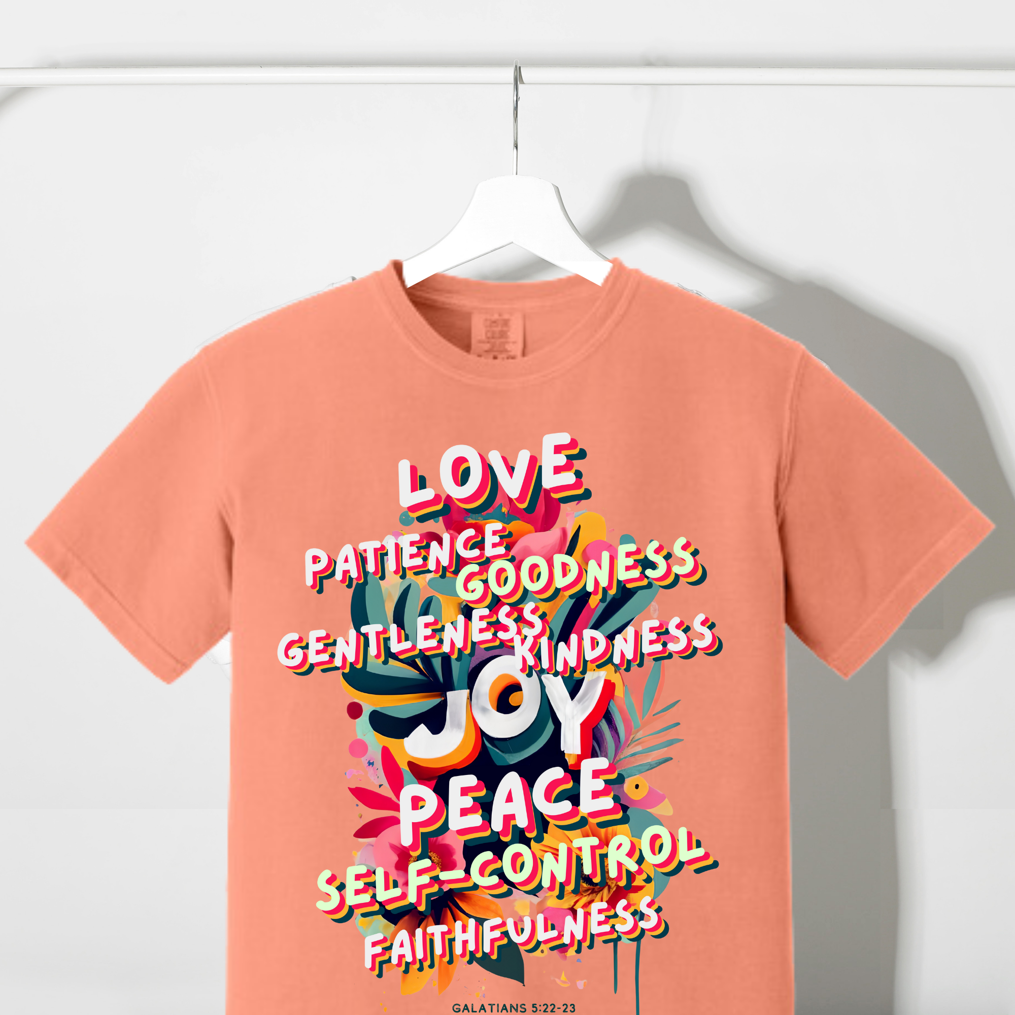 Love, Joy Fruits of the spirit Comfort Colors Tshirt