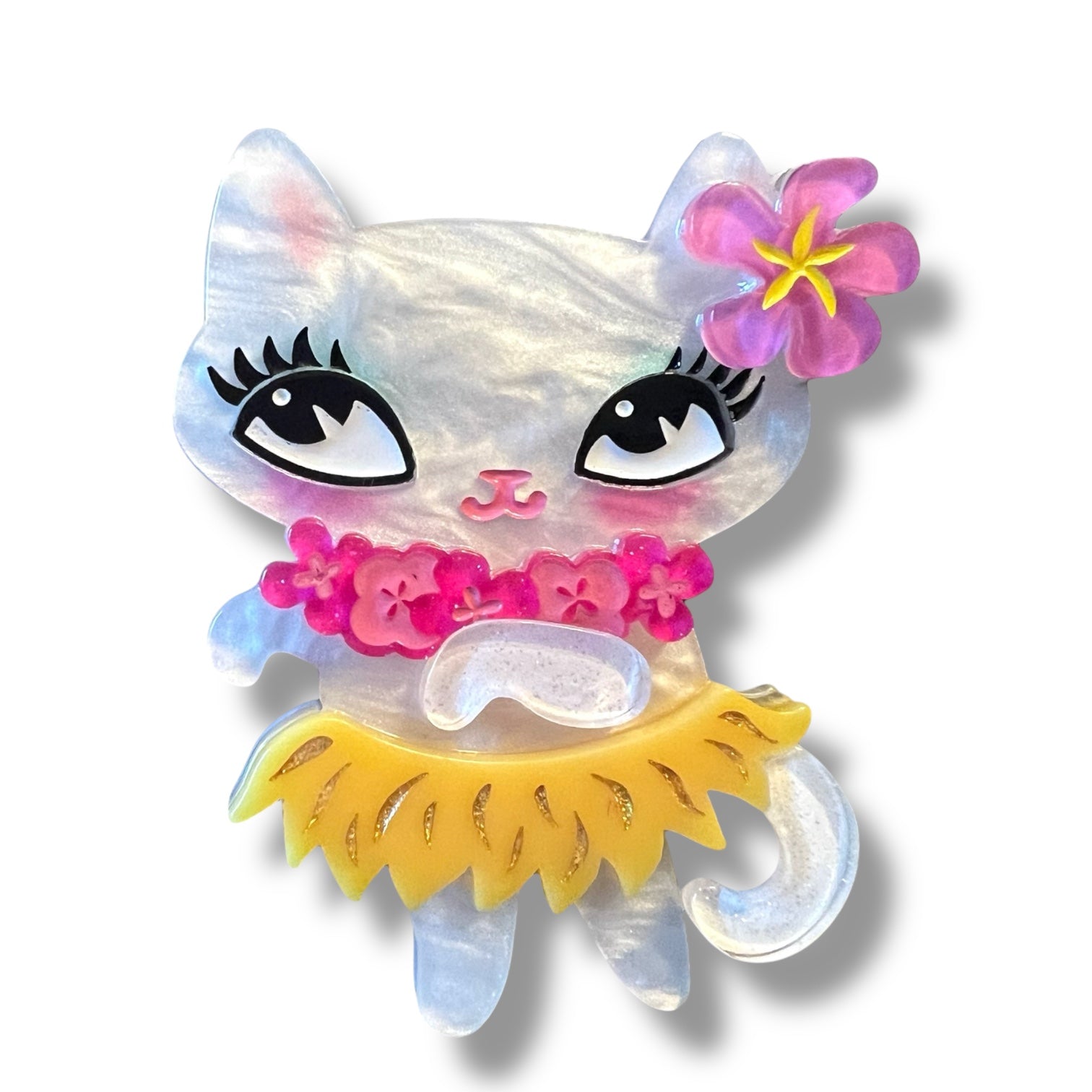 Tiki Hula Kitty Brooch by Miss Fluff x Lipstick &amp;amp; Chrome