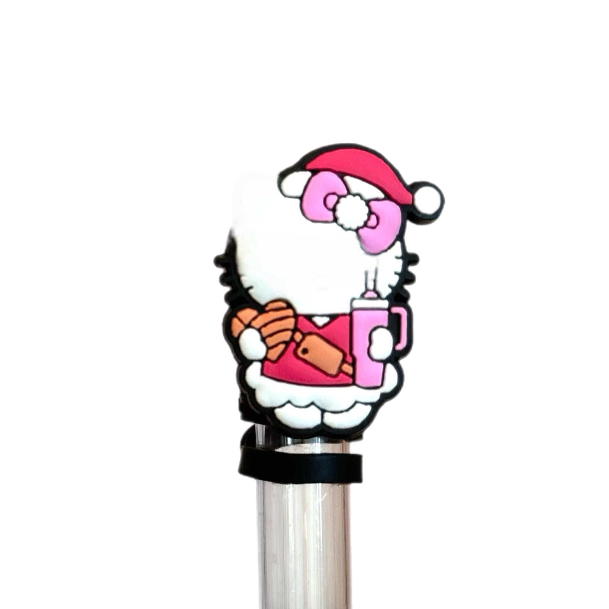 CUTE KITTY WITH TUMBLER STRAW TOPPER