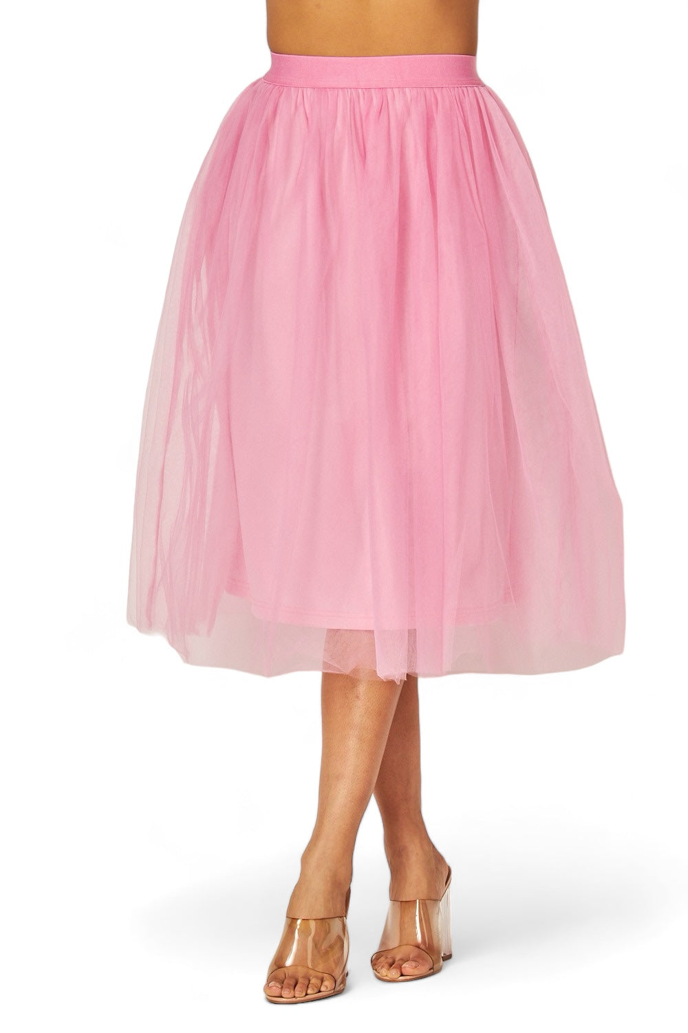 Mesh Midi Tulle Skirt