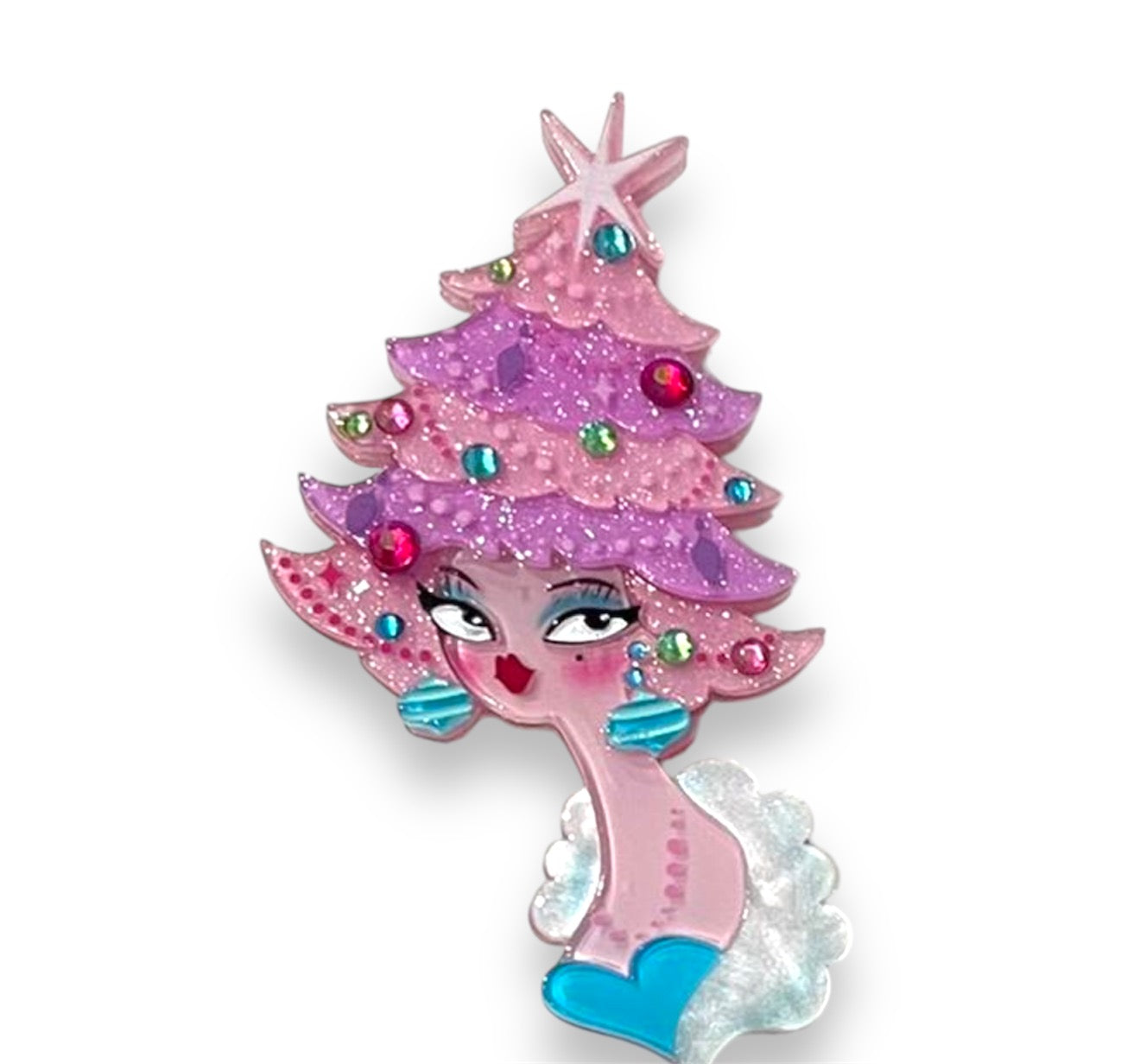 Pinkmas Glam Brooch by Miss Fluff x Lipstick &amp;amp; Chrome
