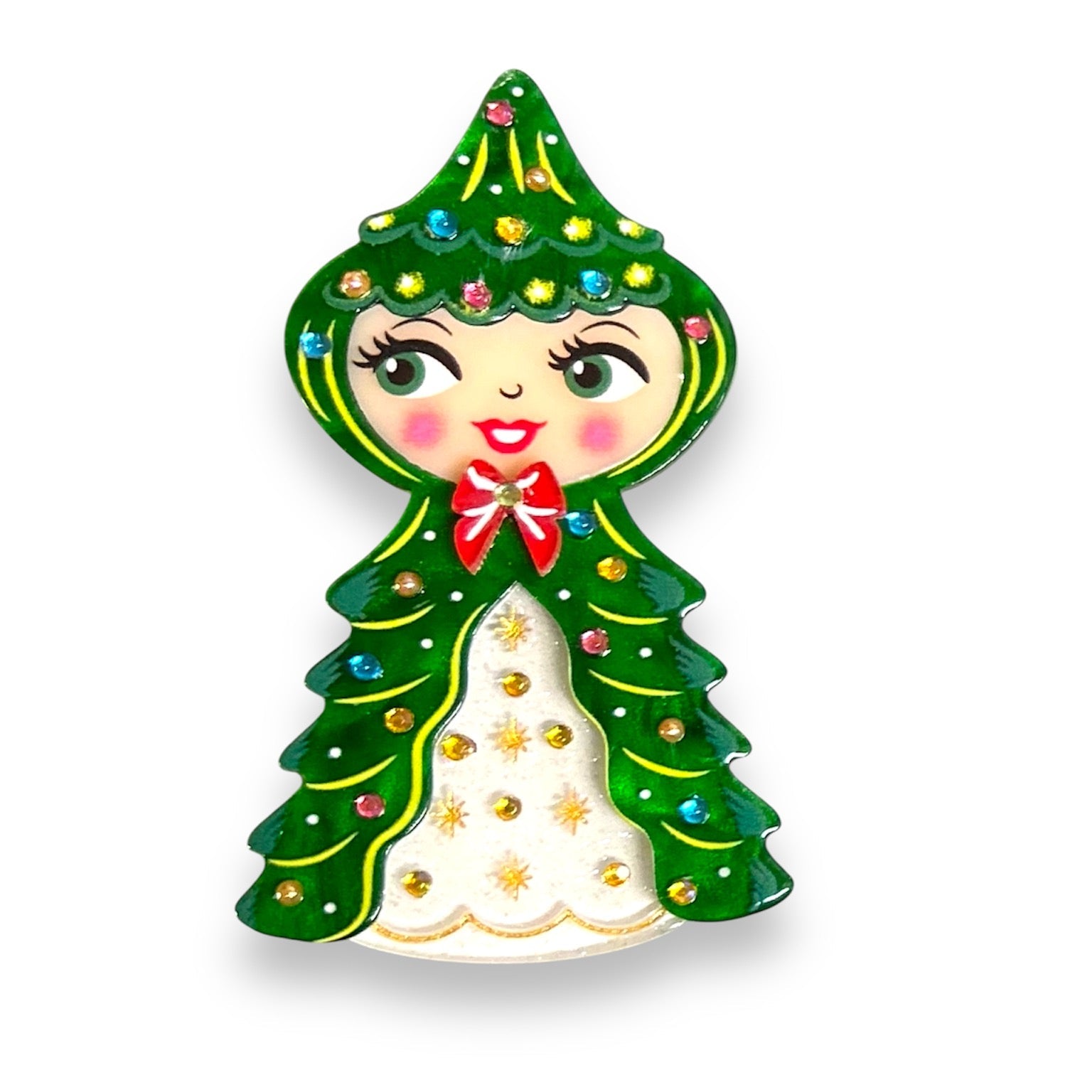 Holly Howard Tree Girl Brooch by Lipstick &amp;amp; Chrome x 50s Vintage Dame