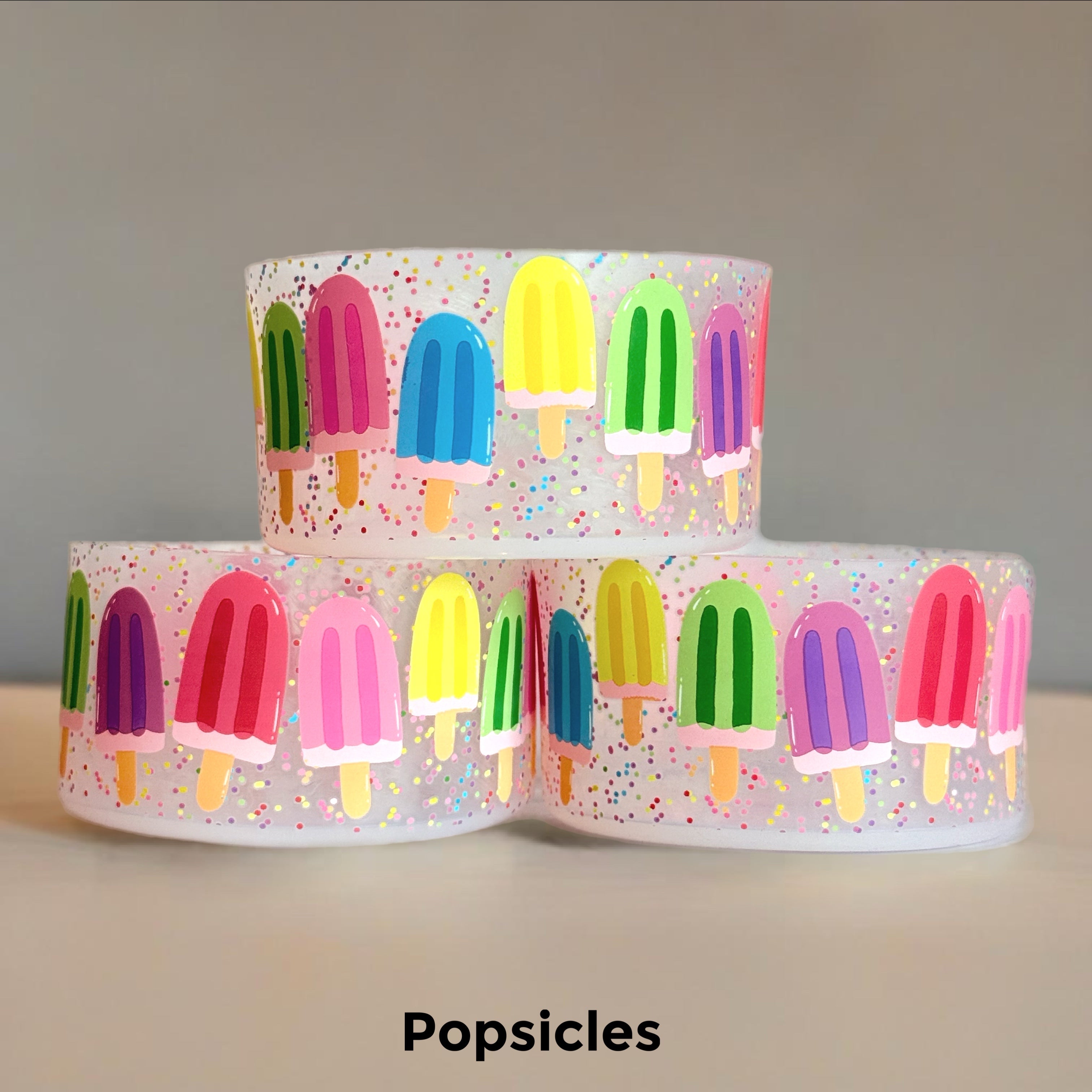 CLEAR POPSICLES TUMBLER BOOT   NEW!