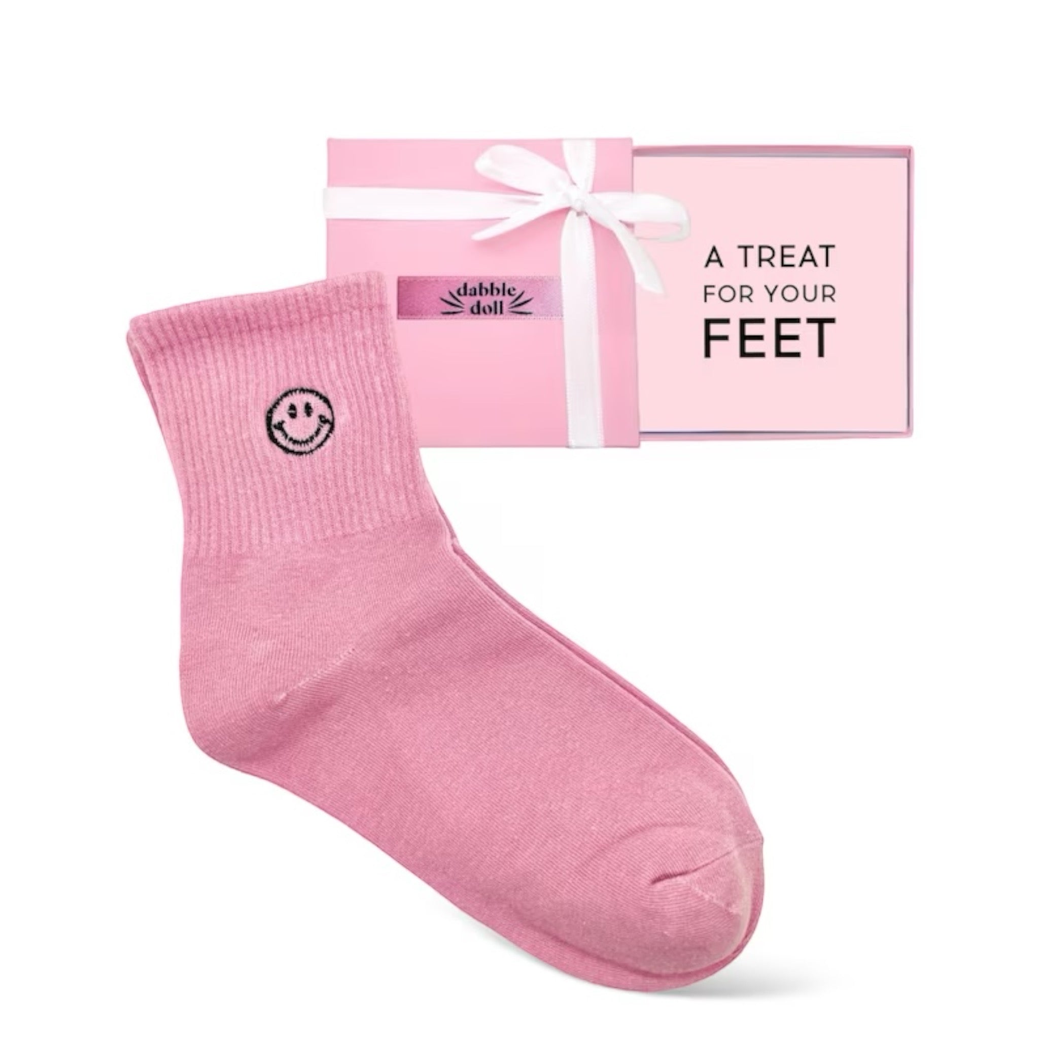 Smiley Face Socks (Pink)
