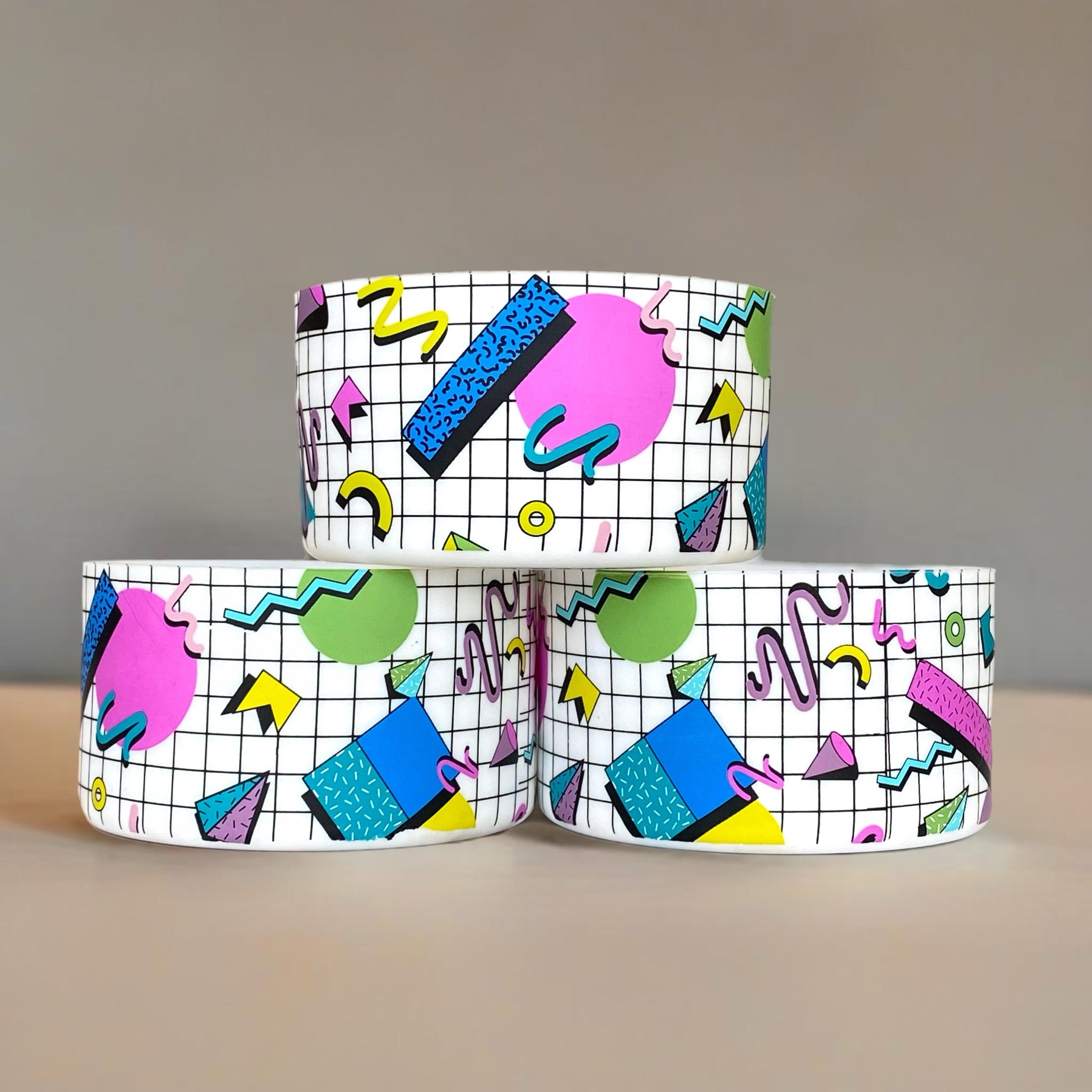 80&amp;#39;s Vibe Tumbler Boot- pink, green, blue, yellow