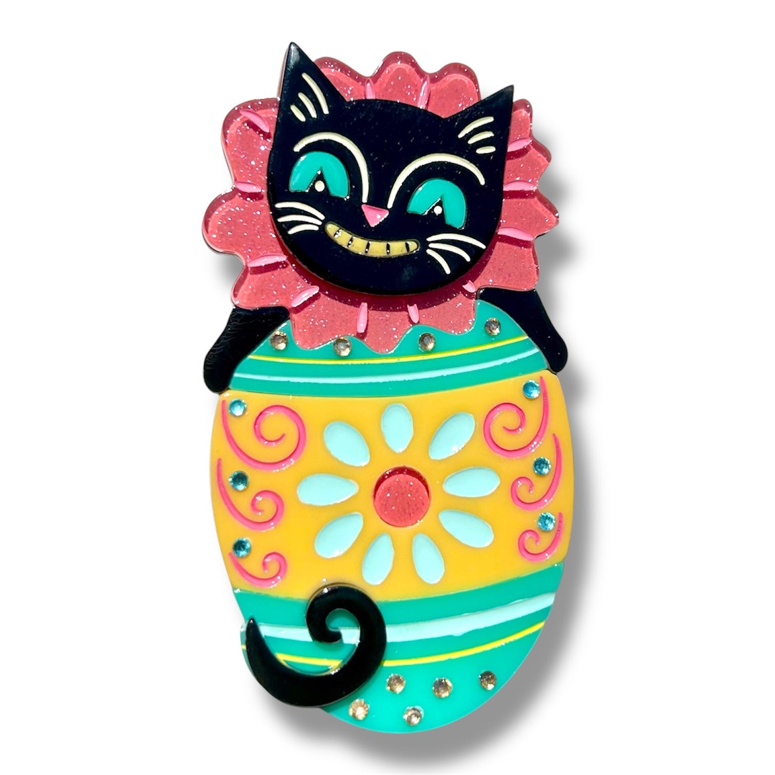 Eggcellent Black Cat Brooch Johanna Parker x Lipstick &amp;amp; Chrome