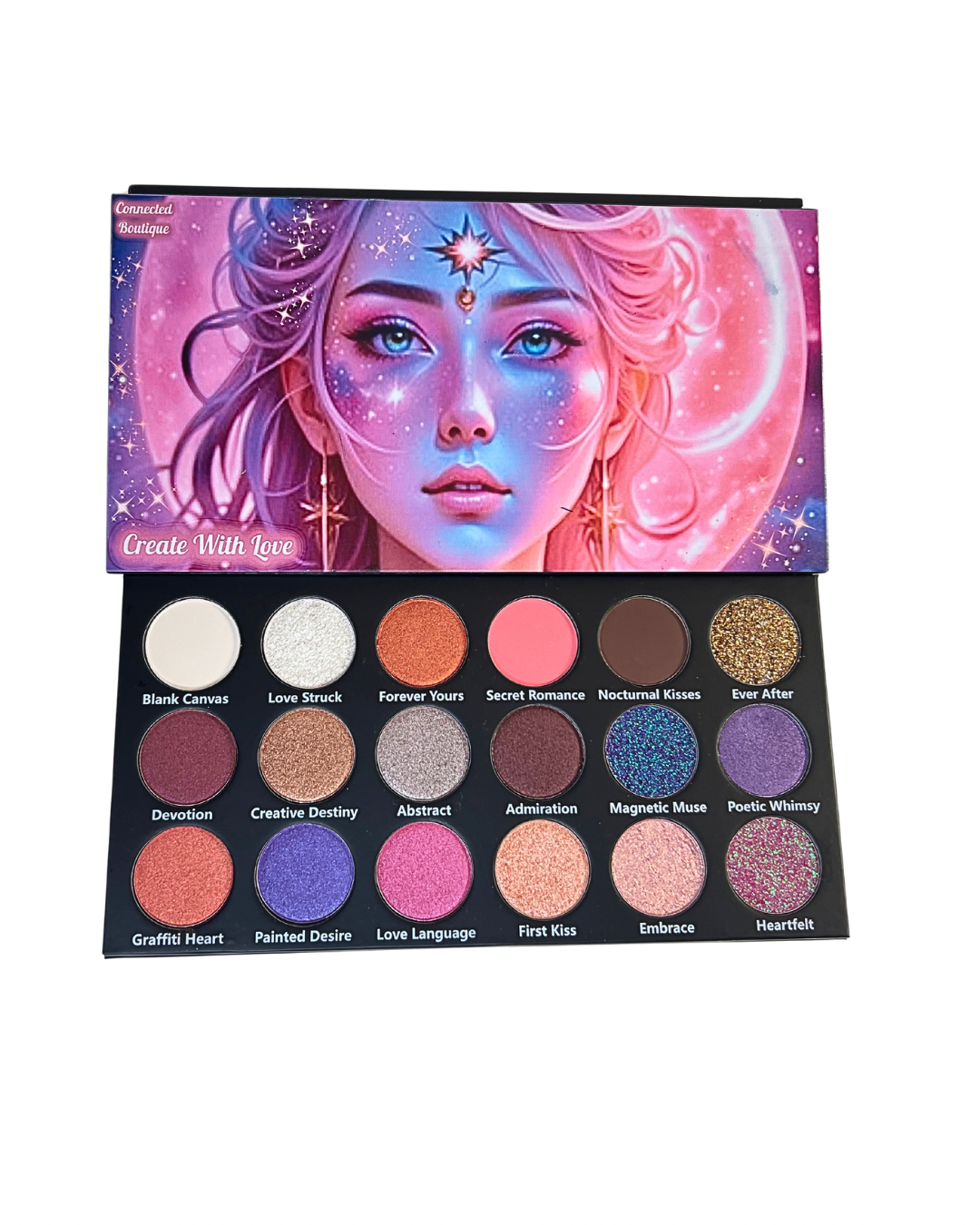Create With Love 18‑Shade Eyeshadow Palette – Mattes, Shimmers &amp;amp; Glitters