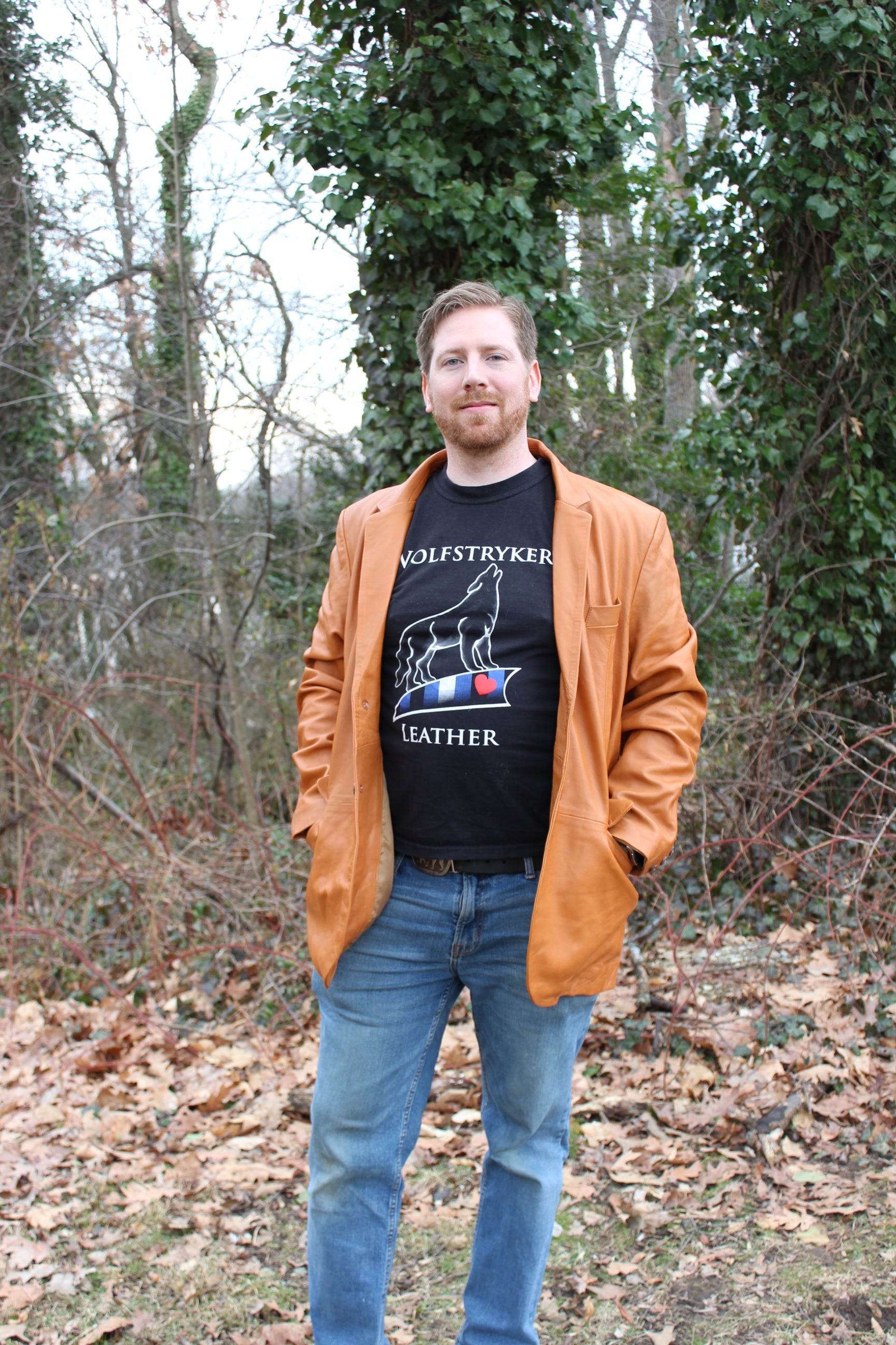 Otter and Fox Leather Sport Jacket in Camel Tan