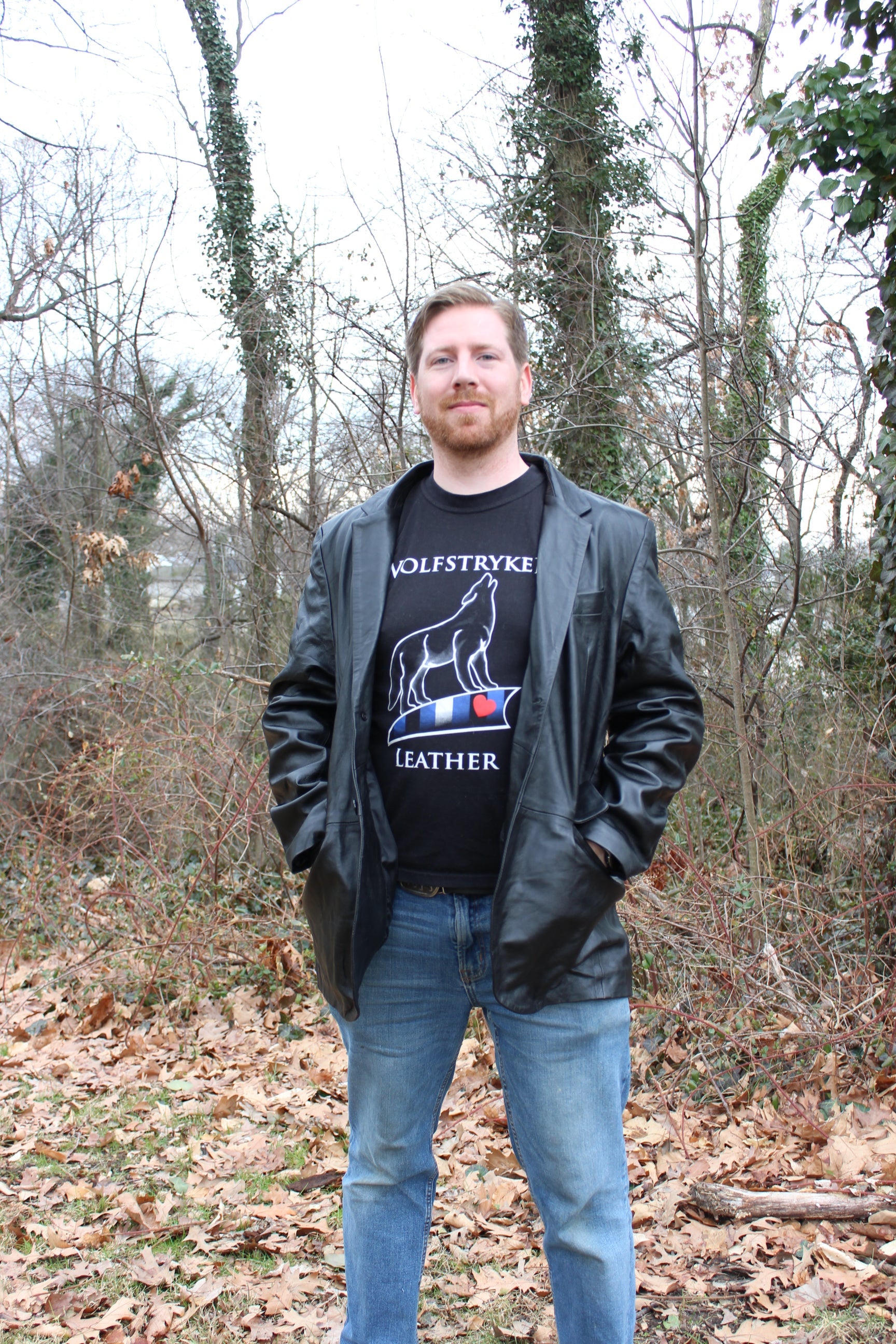 Otter and Fox Leather Sport Jacket in Black