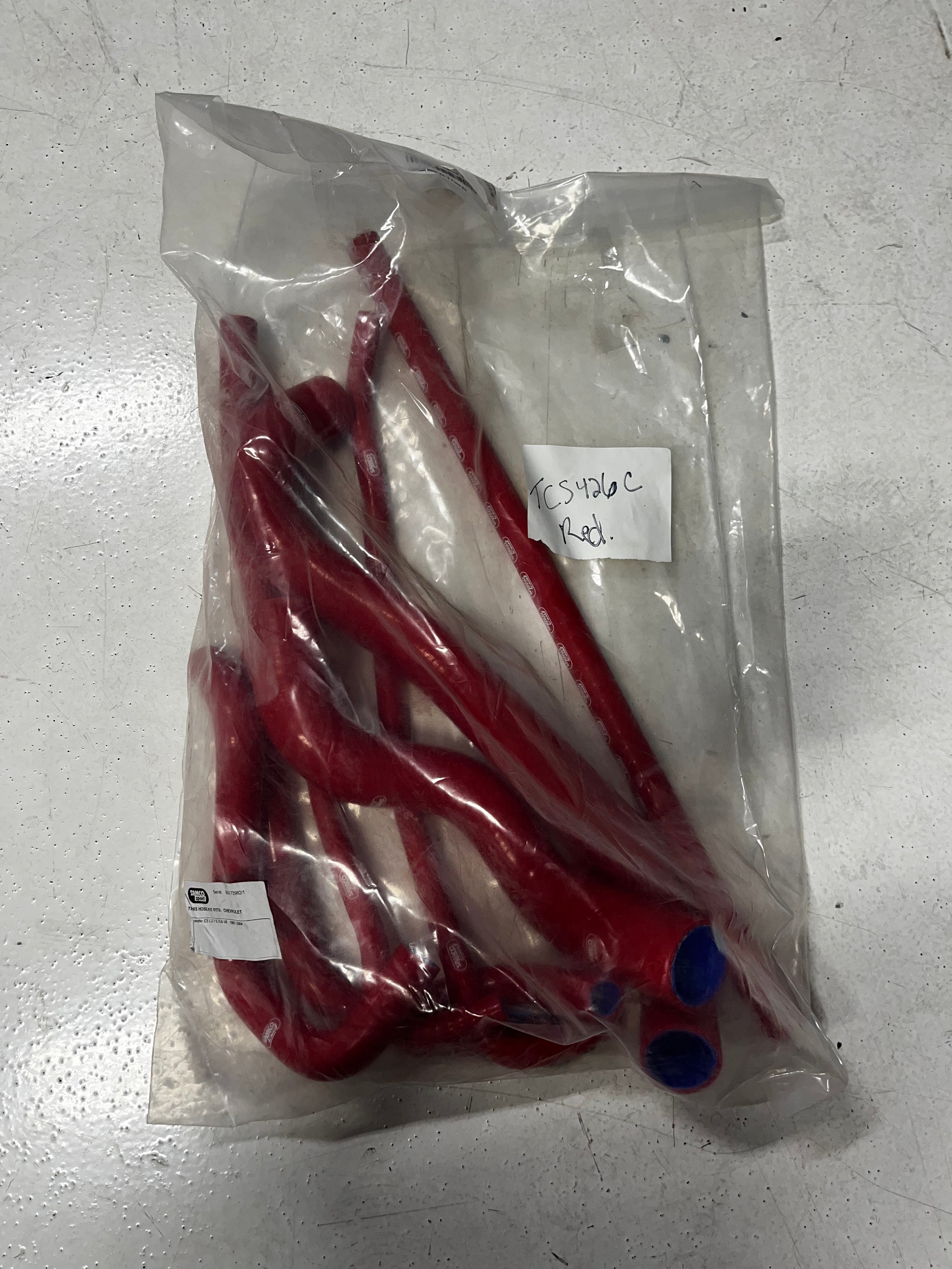 SAMCO RADIATOR COOLANT HOSE KIT (8PC) - RED, FOR 97-04 CORVETTE 5.7L