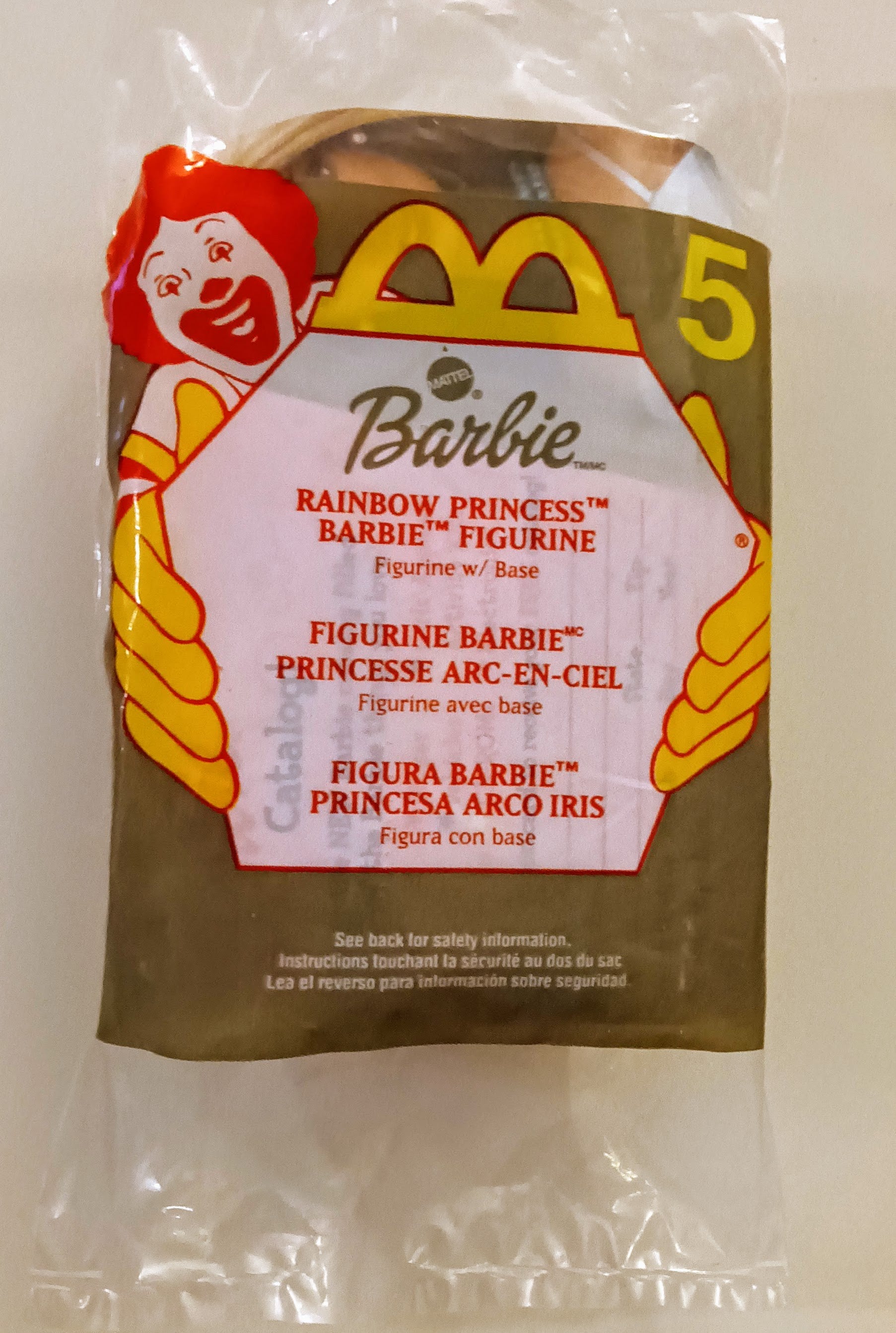 Barbie Happy Meal toy - Rainbow Princess Barbie (Bagged)