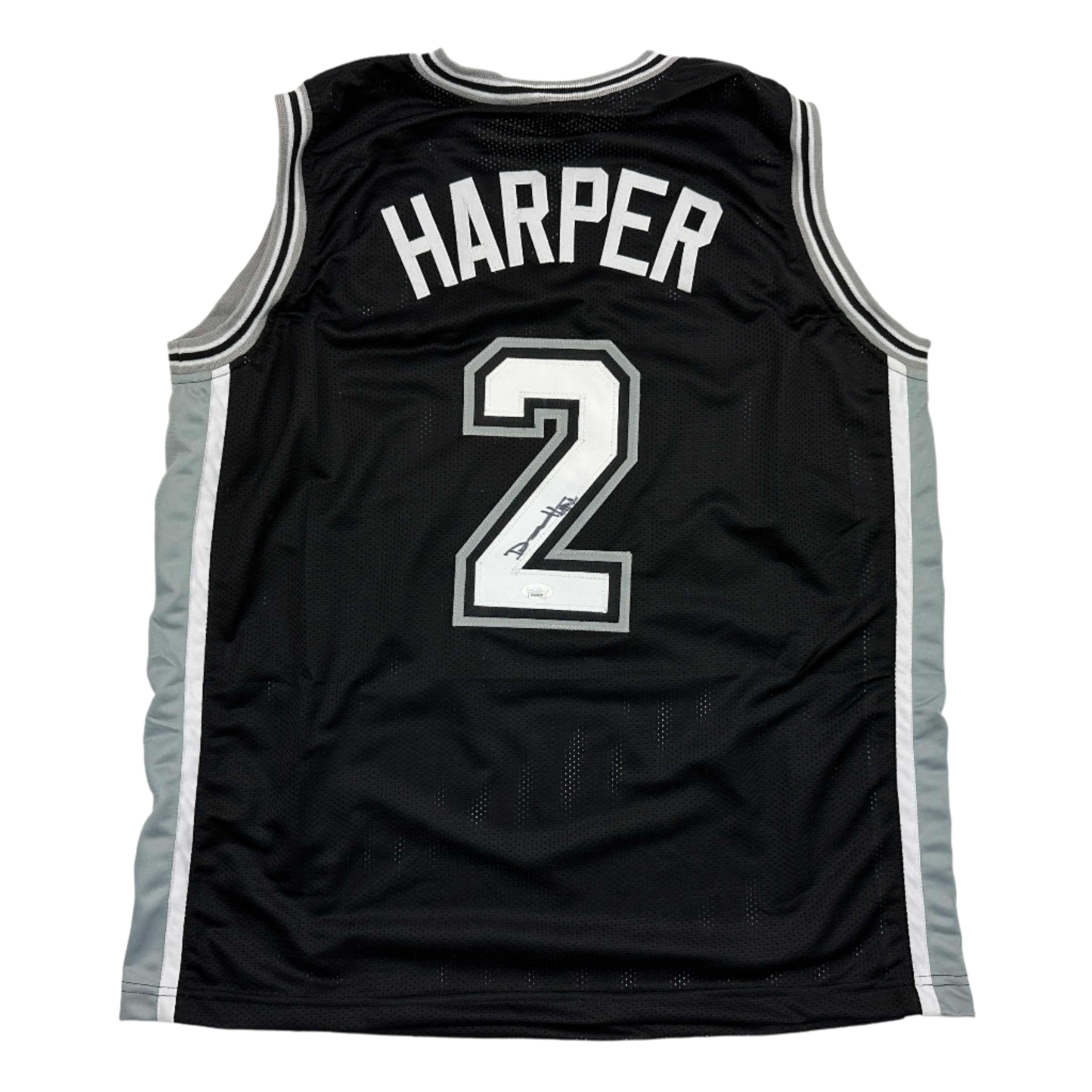 Autographed/Signed Dylan Harper San Antonio Black Basketball Jersey JSA COA